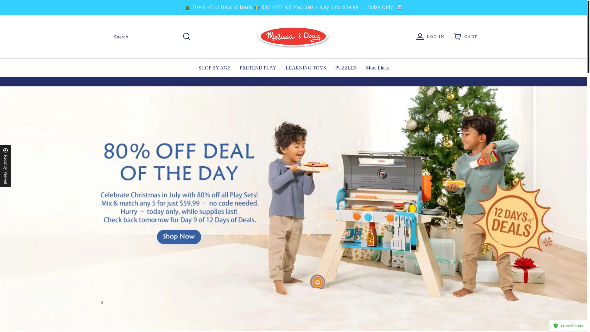 website screenshot of https://melissaanddougdeals.com/