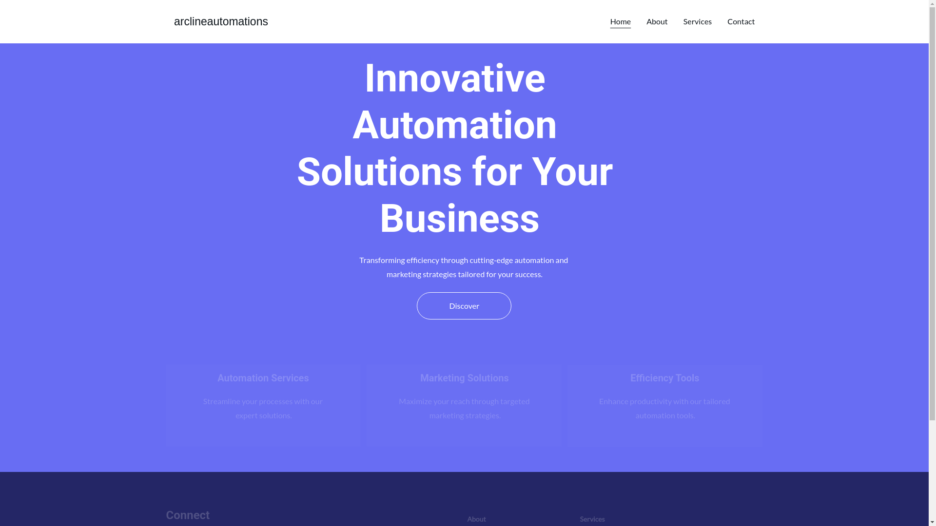 website screenshot of https://arclineautomations.com/