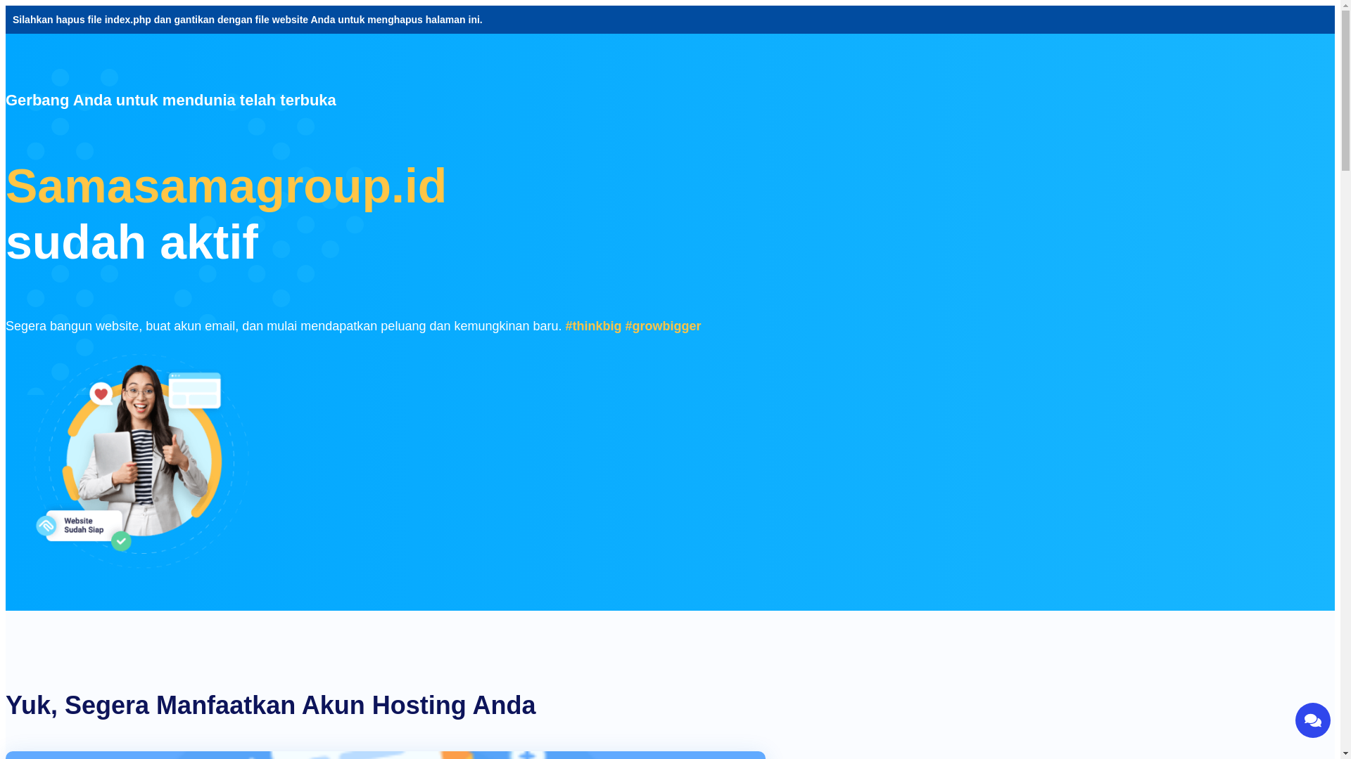 website screenshot of https://samasamagroup.id/
