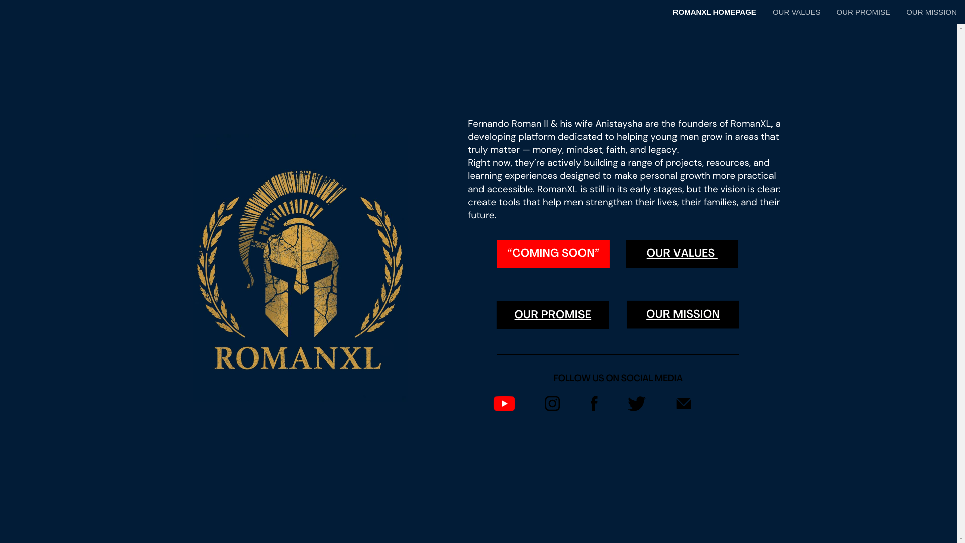 website screenshot of https://romanxl.com/