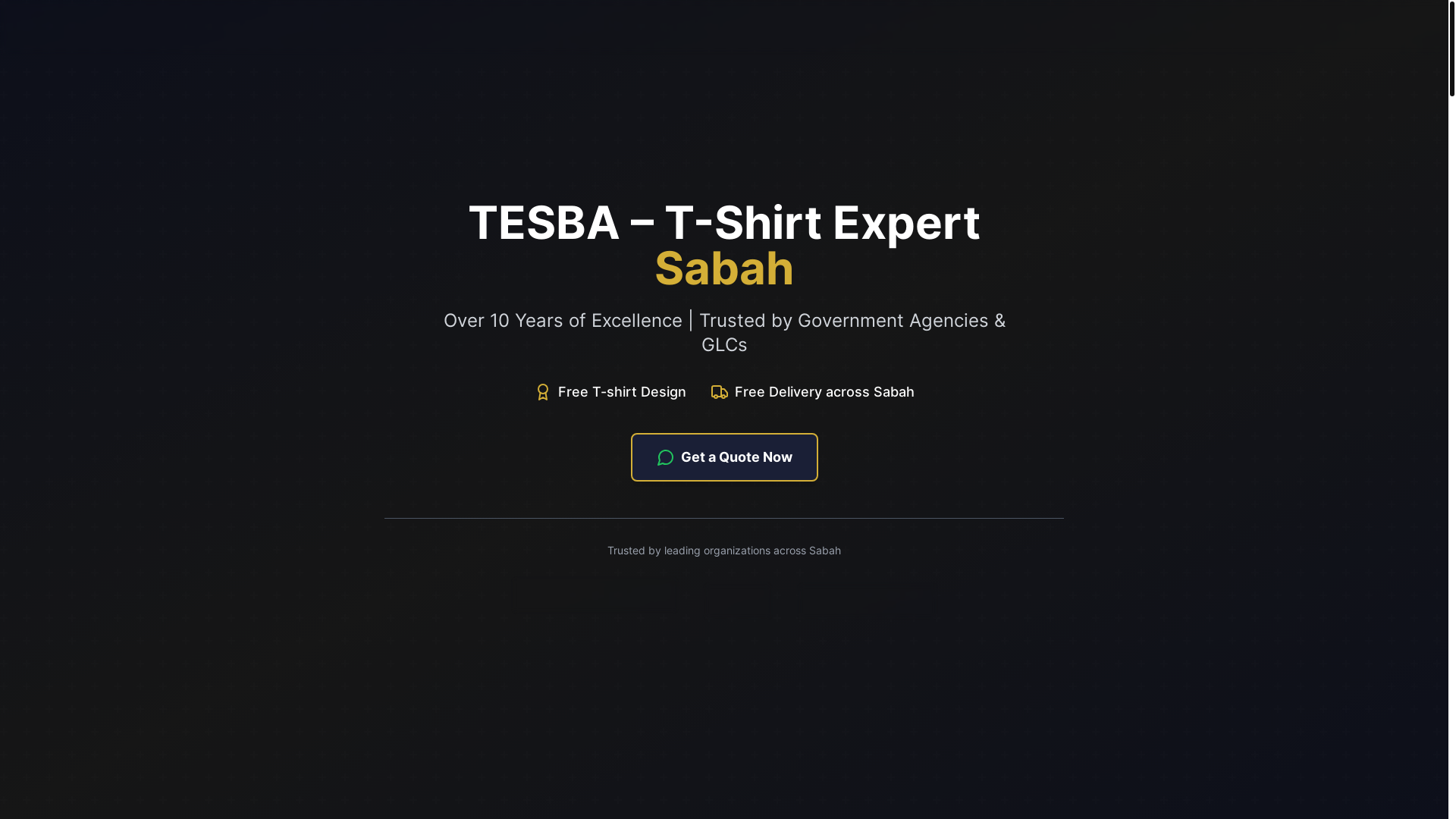 website screenshot of https://tesba.my/