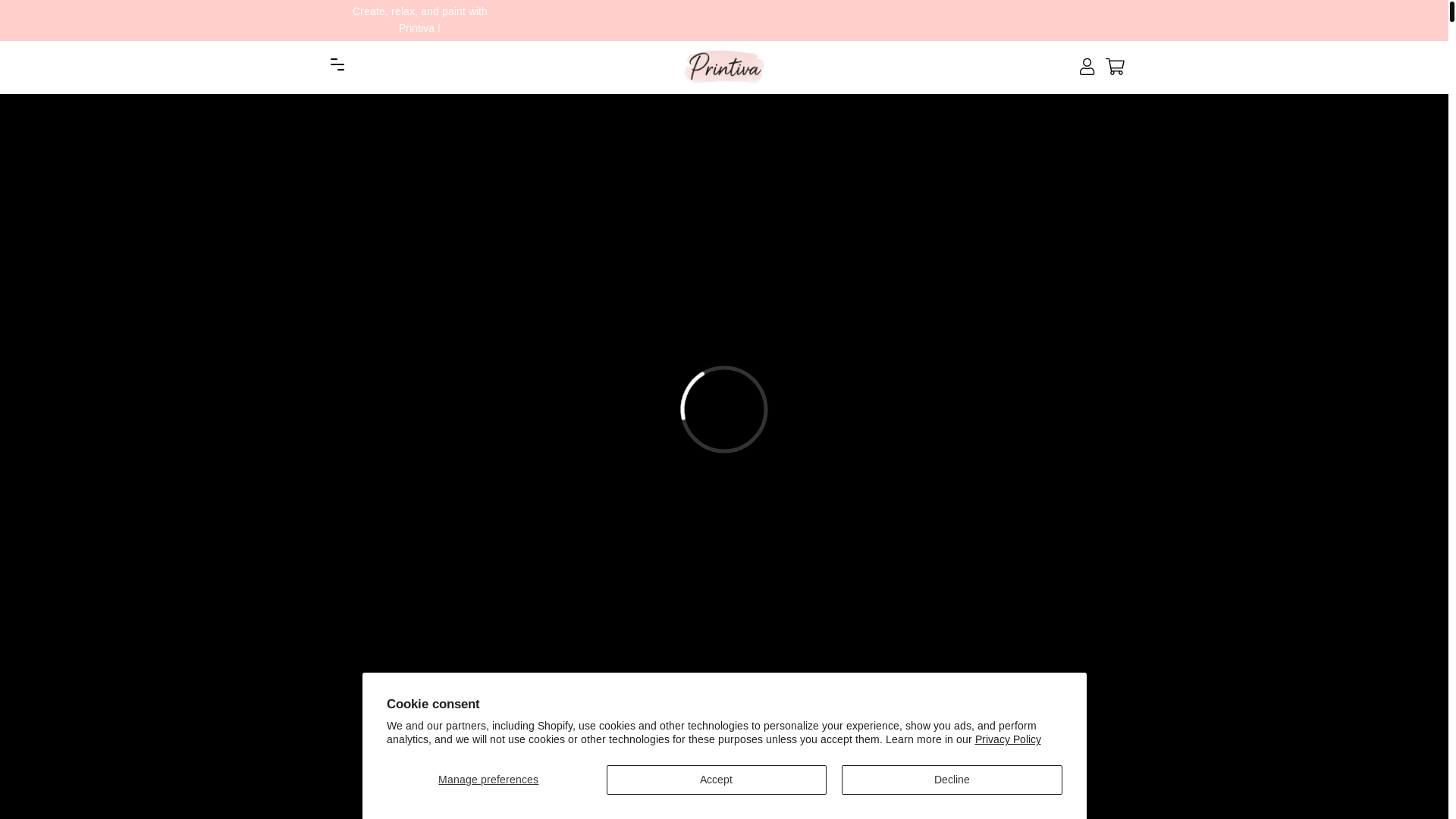 website screenshot of https://printiva-art.com/