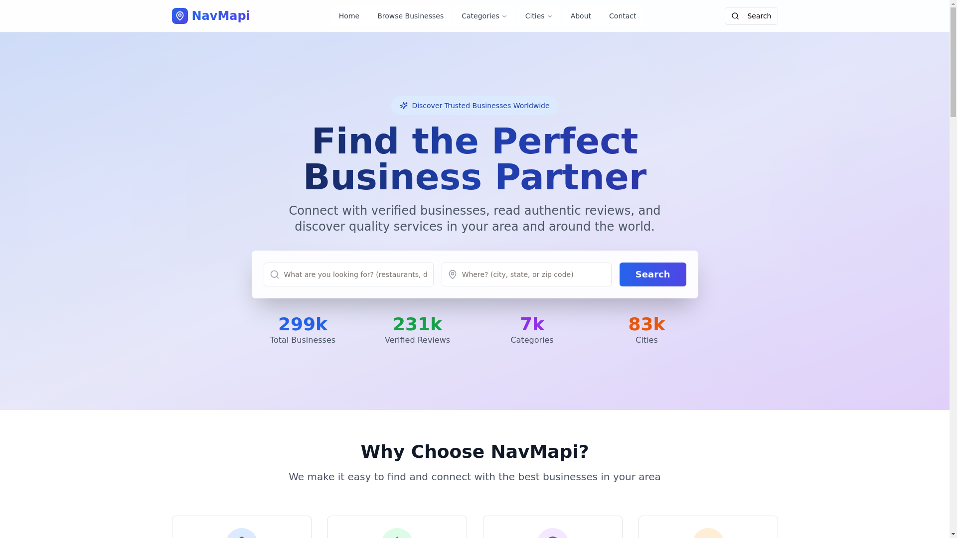 website screenshot of https://naviswmap.org/