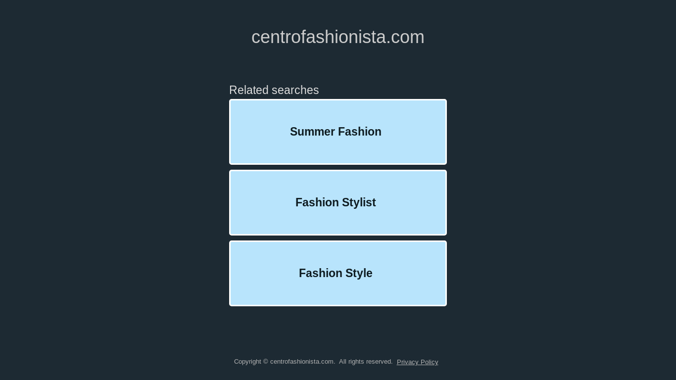 website screenshot of https://centrofashionista.com/