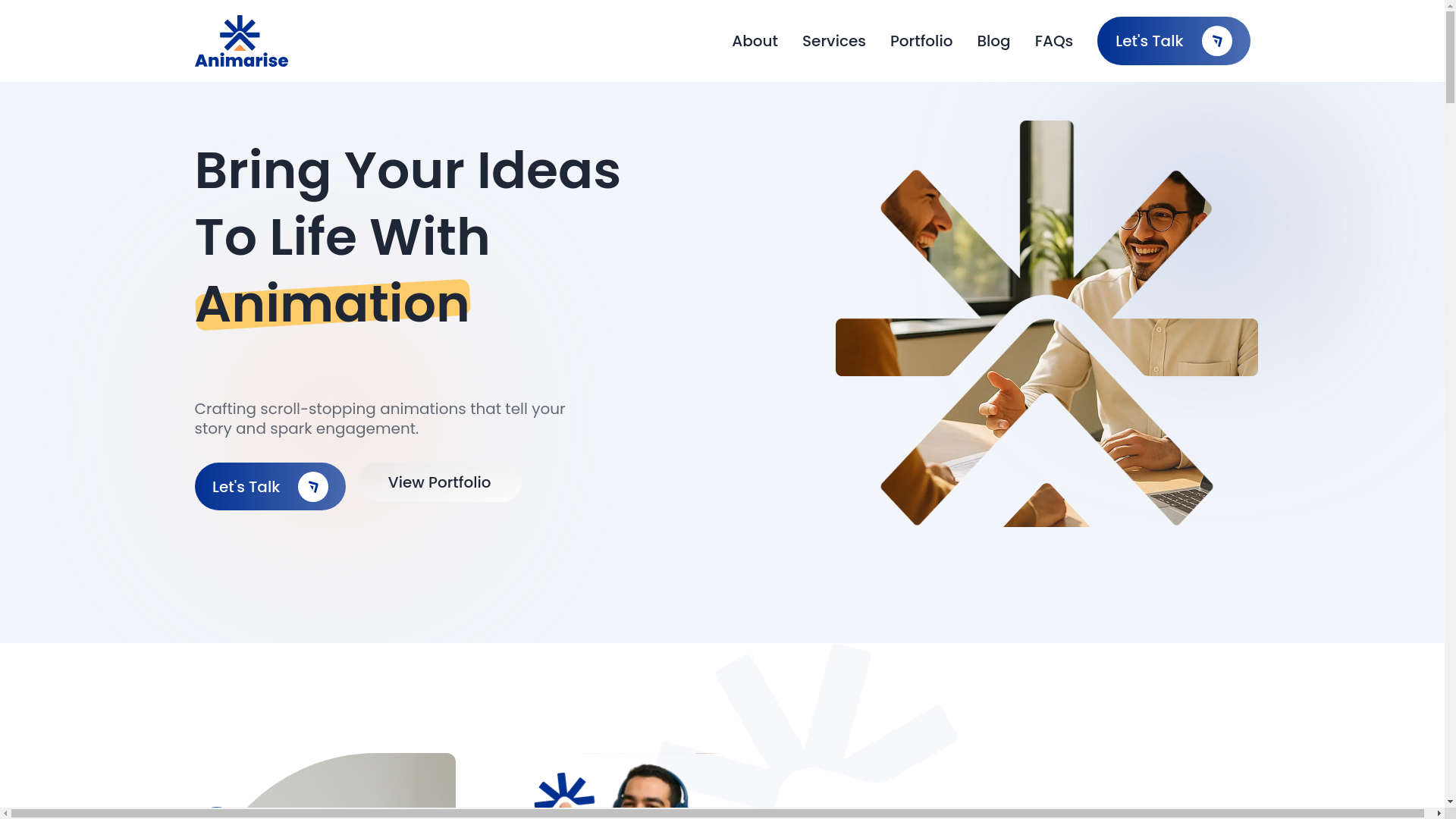 website screenshot of https://animarise-30i.pages.dev/