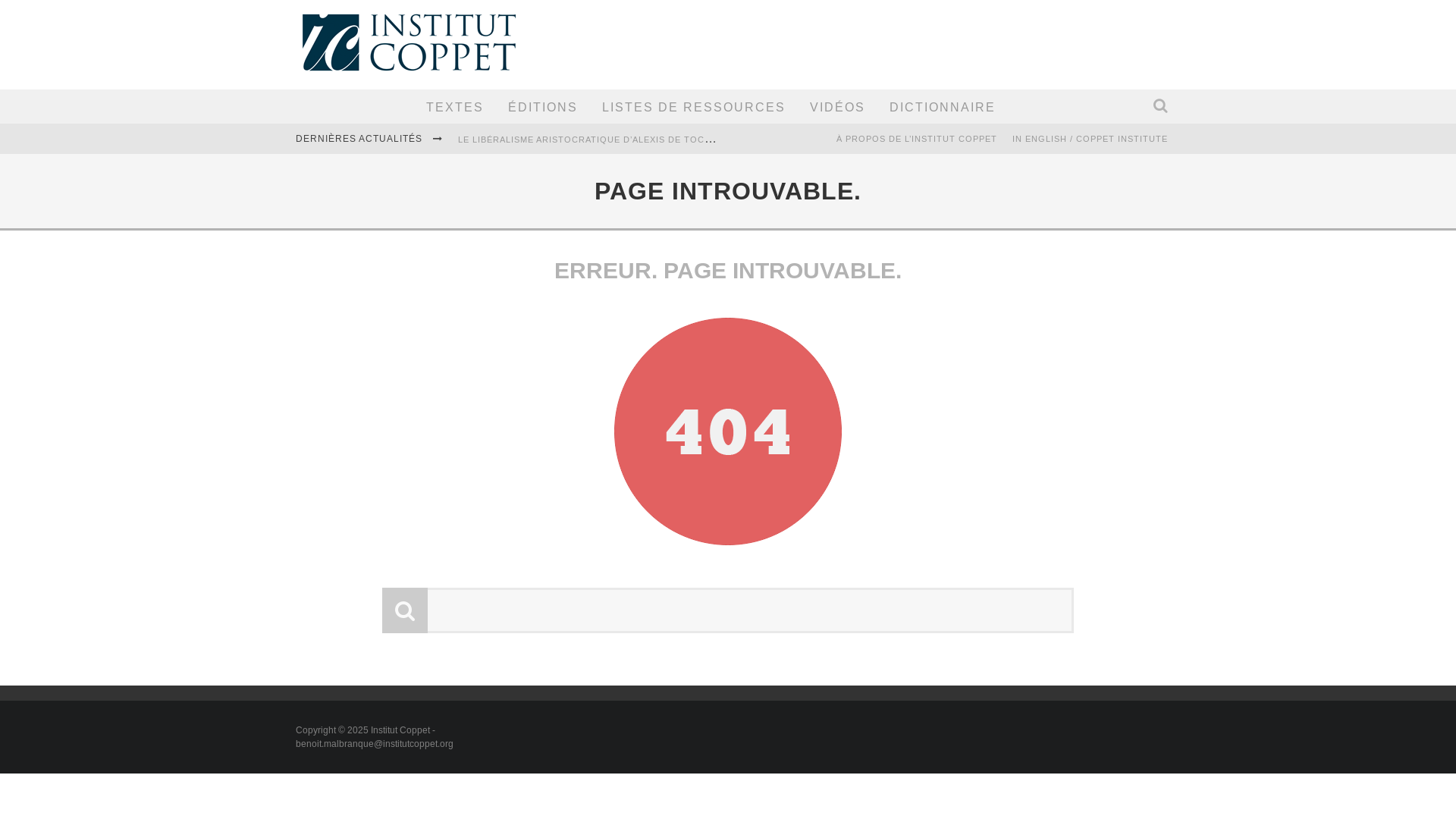 website screenshot of https://www.institutcoppet.org/anatomie-de-letat/