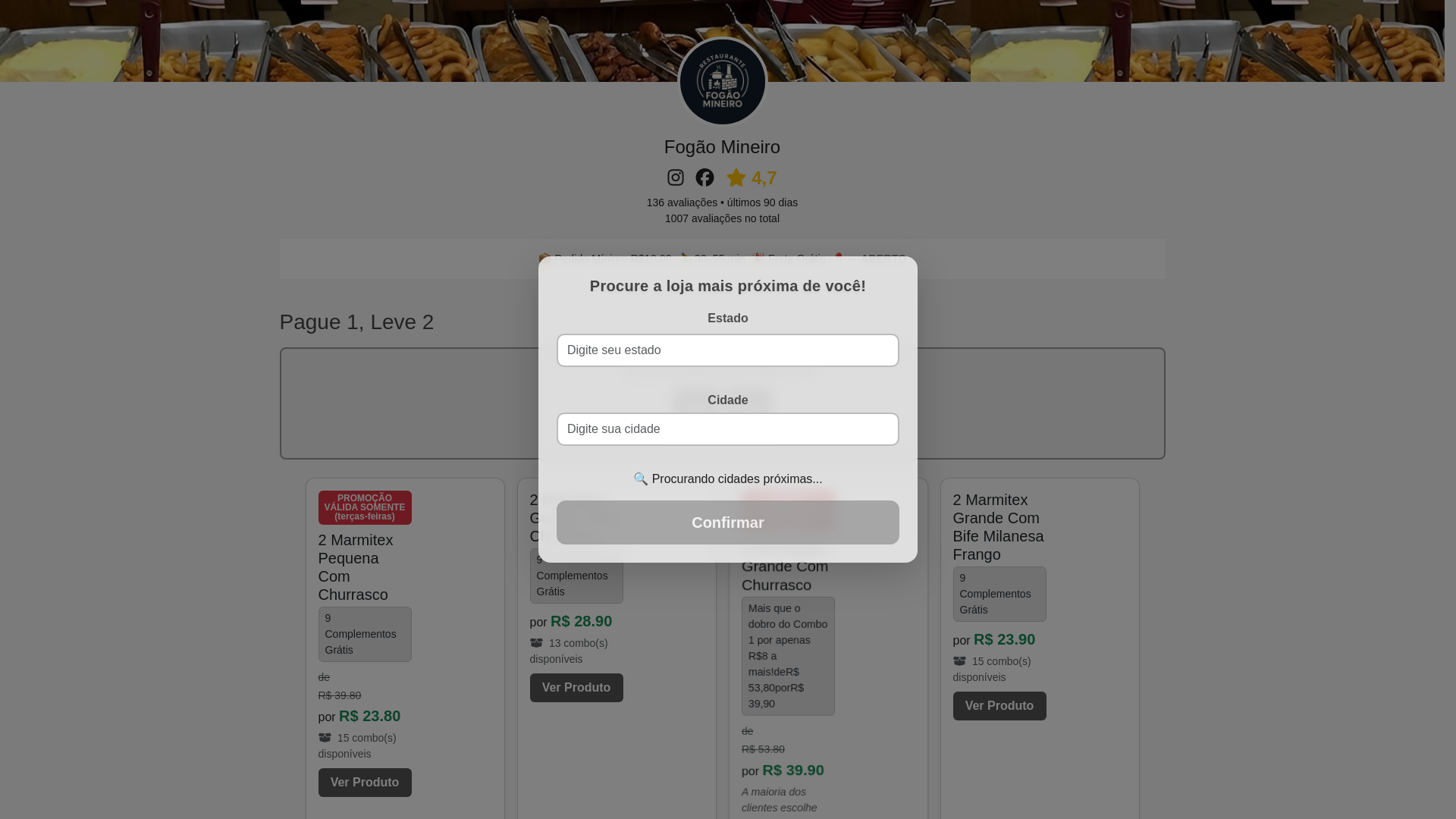 website screenshot of https://fogaocaseirodelivery.site/