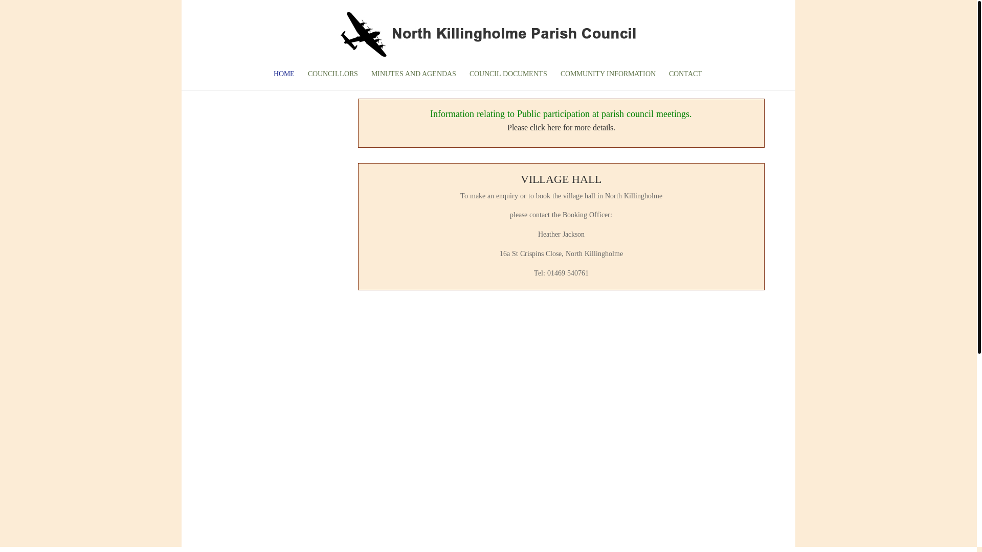 website screenshot of https://northkillingholmeparishcouncil.gov.uk/