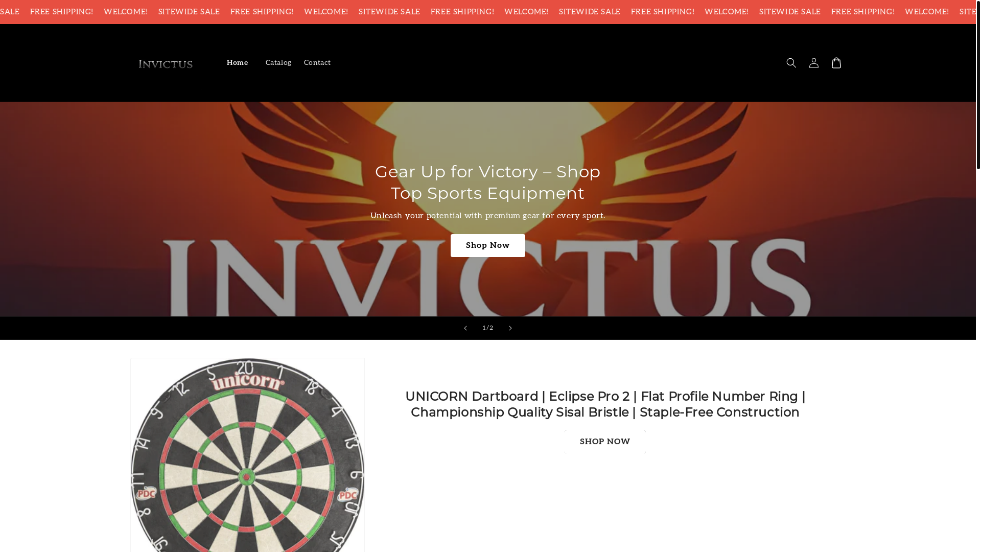 website screenshot of https://atinvictus.com/