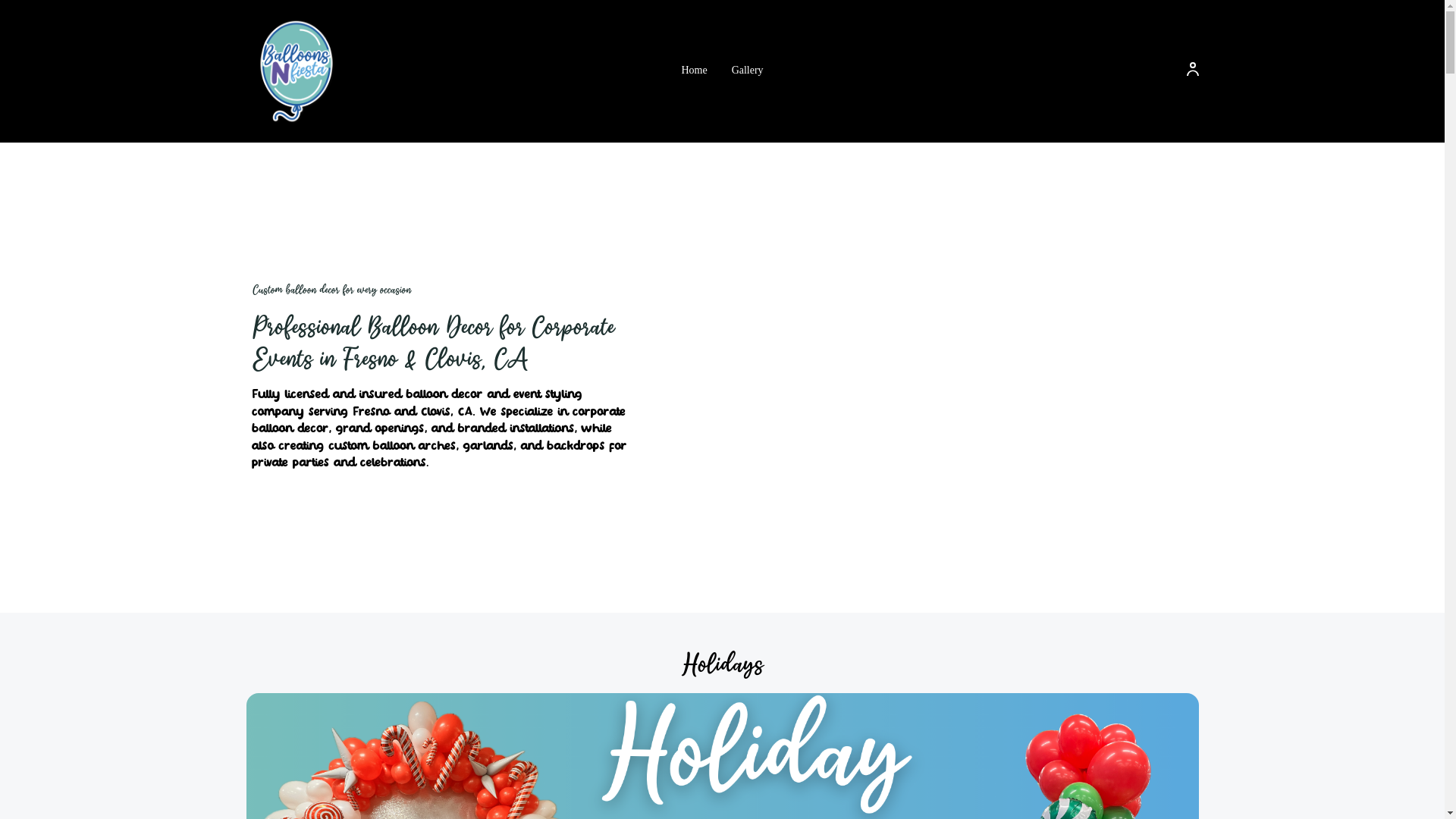 website screenshot of https://balloonclovis.com/