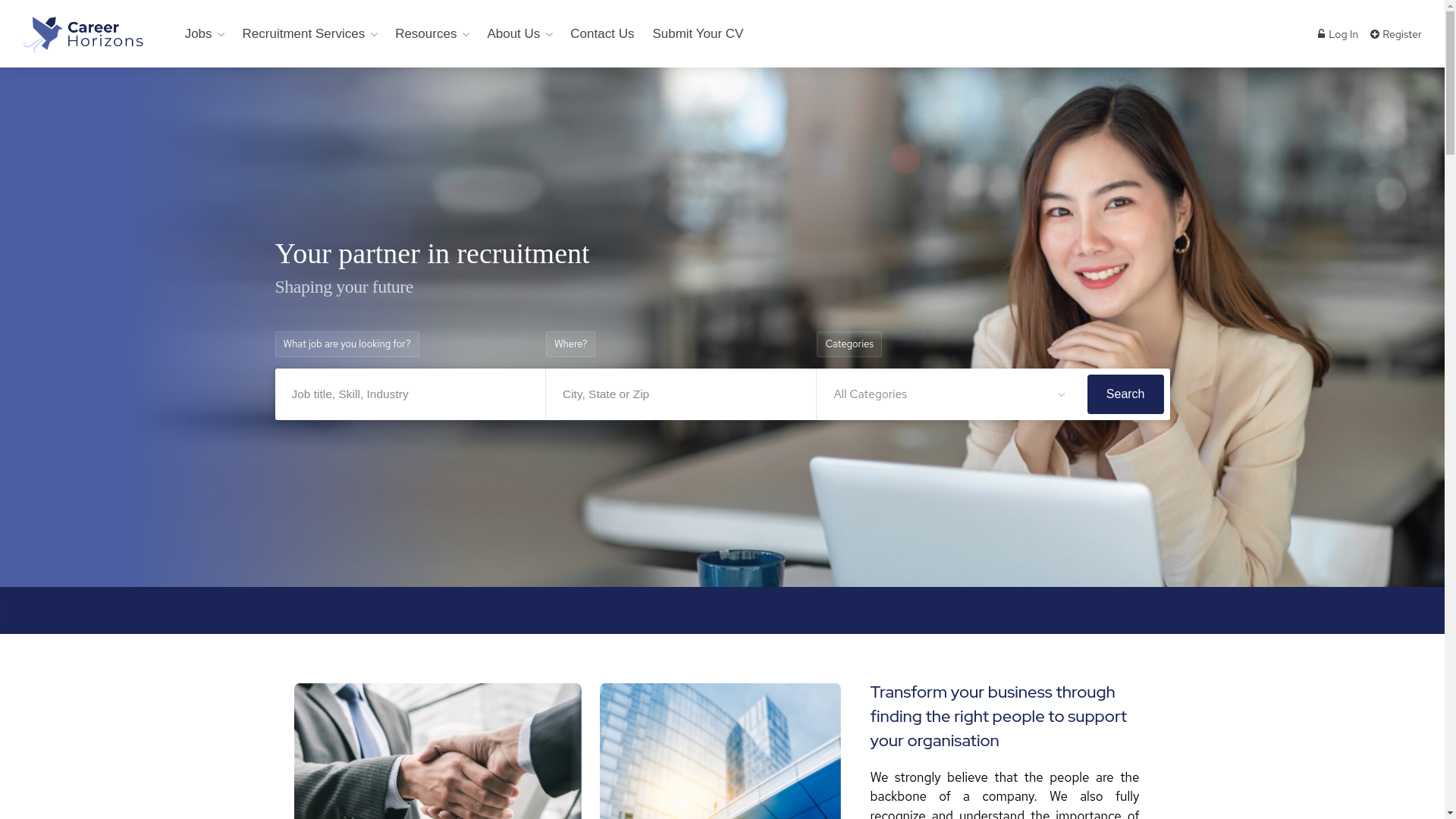 website screenshot of https://careerhorizons.com.my/