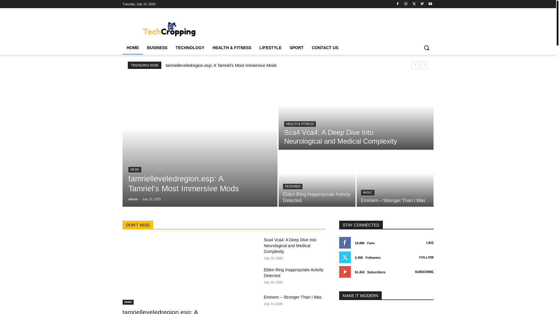 website screenshot of https://techcropping.com/