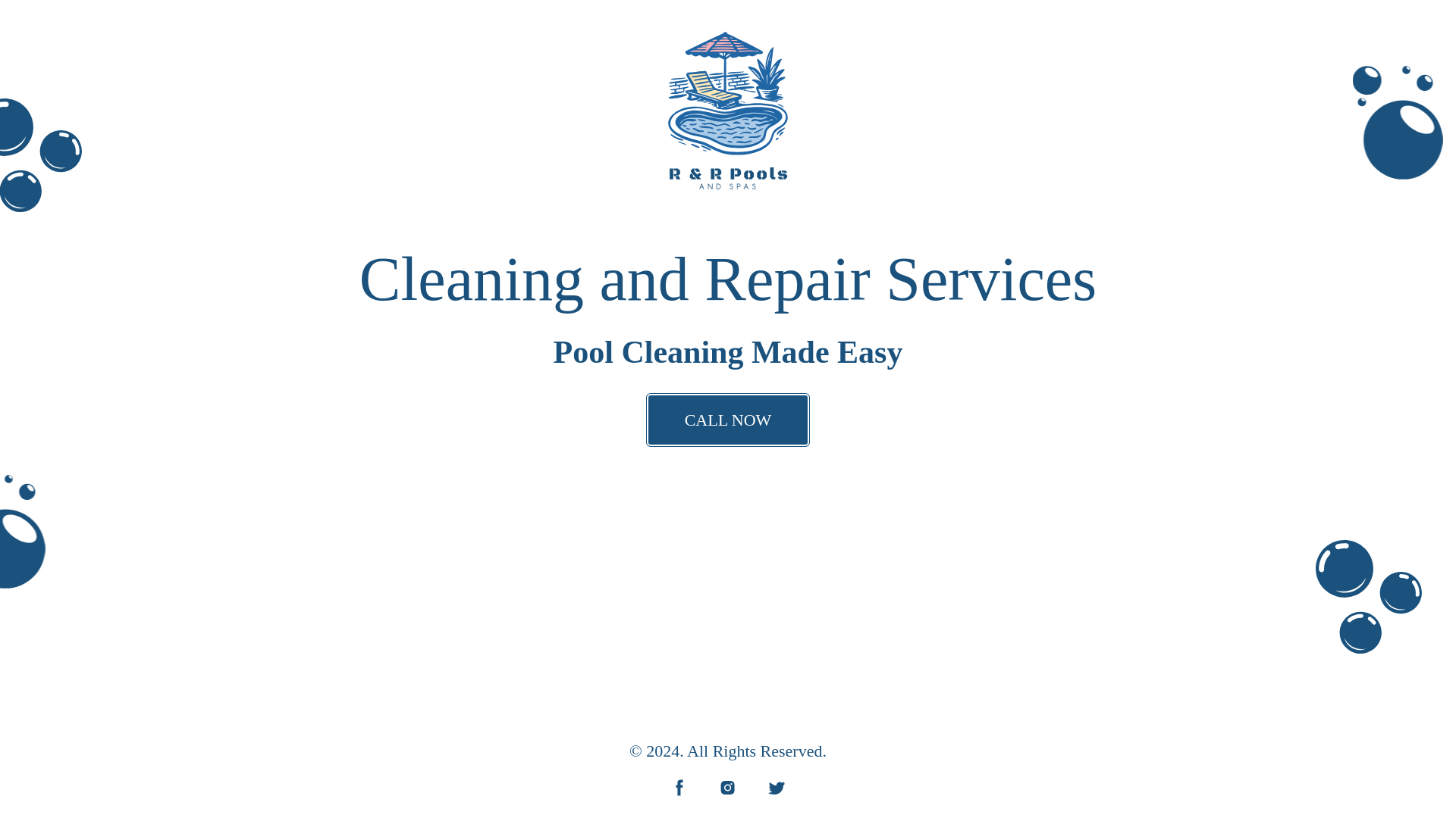 website screenshot of https://randrpoolsandspas.com/