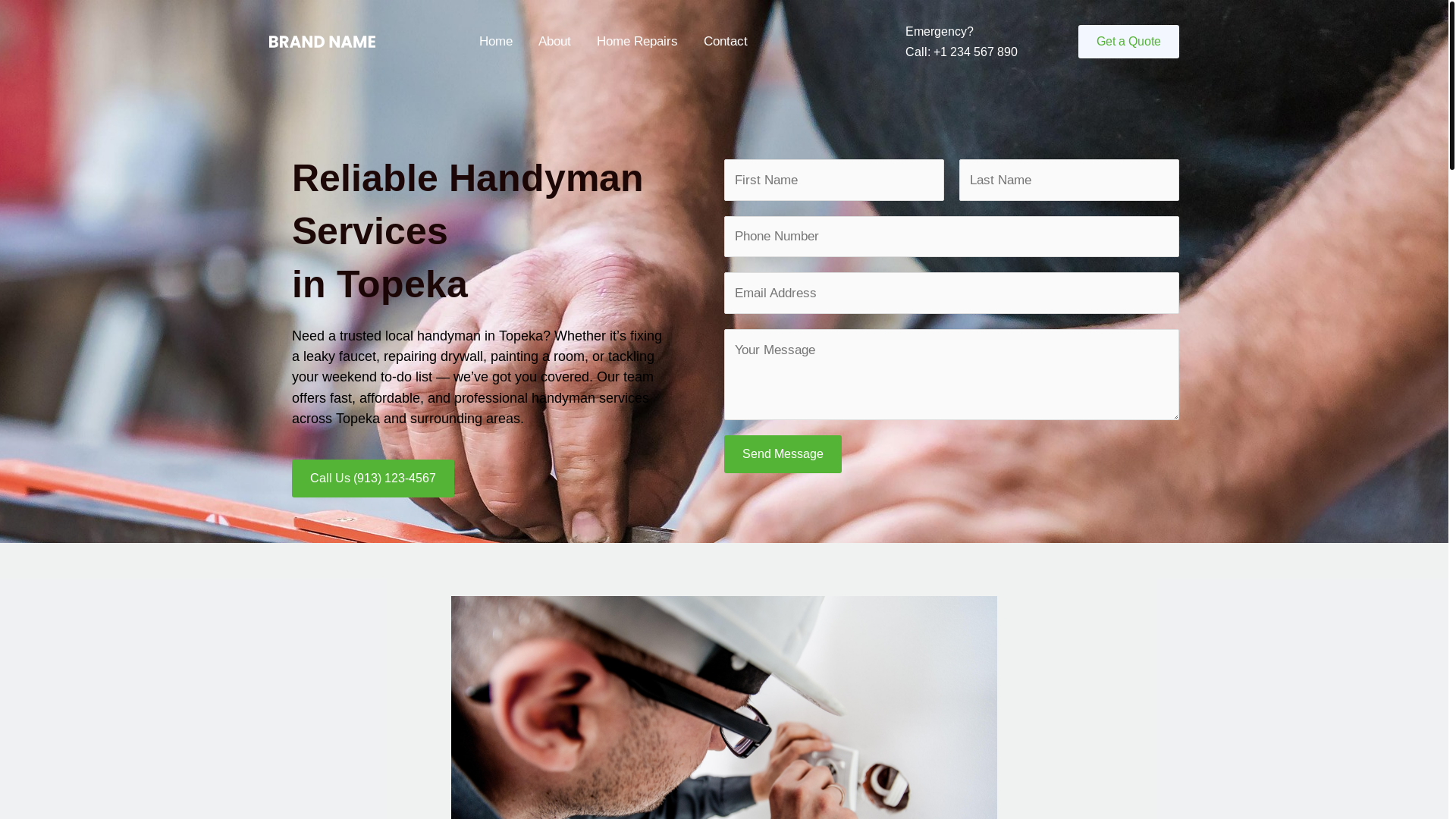 website screenshot of https://handymanintopeka.com/
