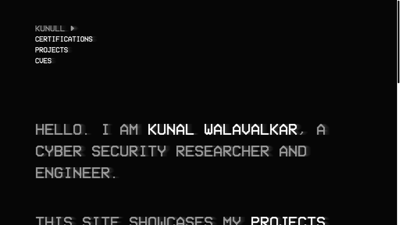 website screenshot of https://kunull.net/