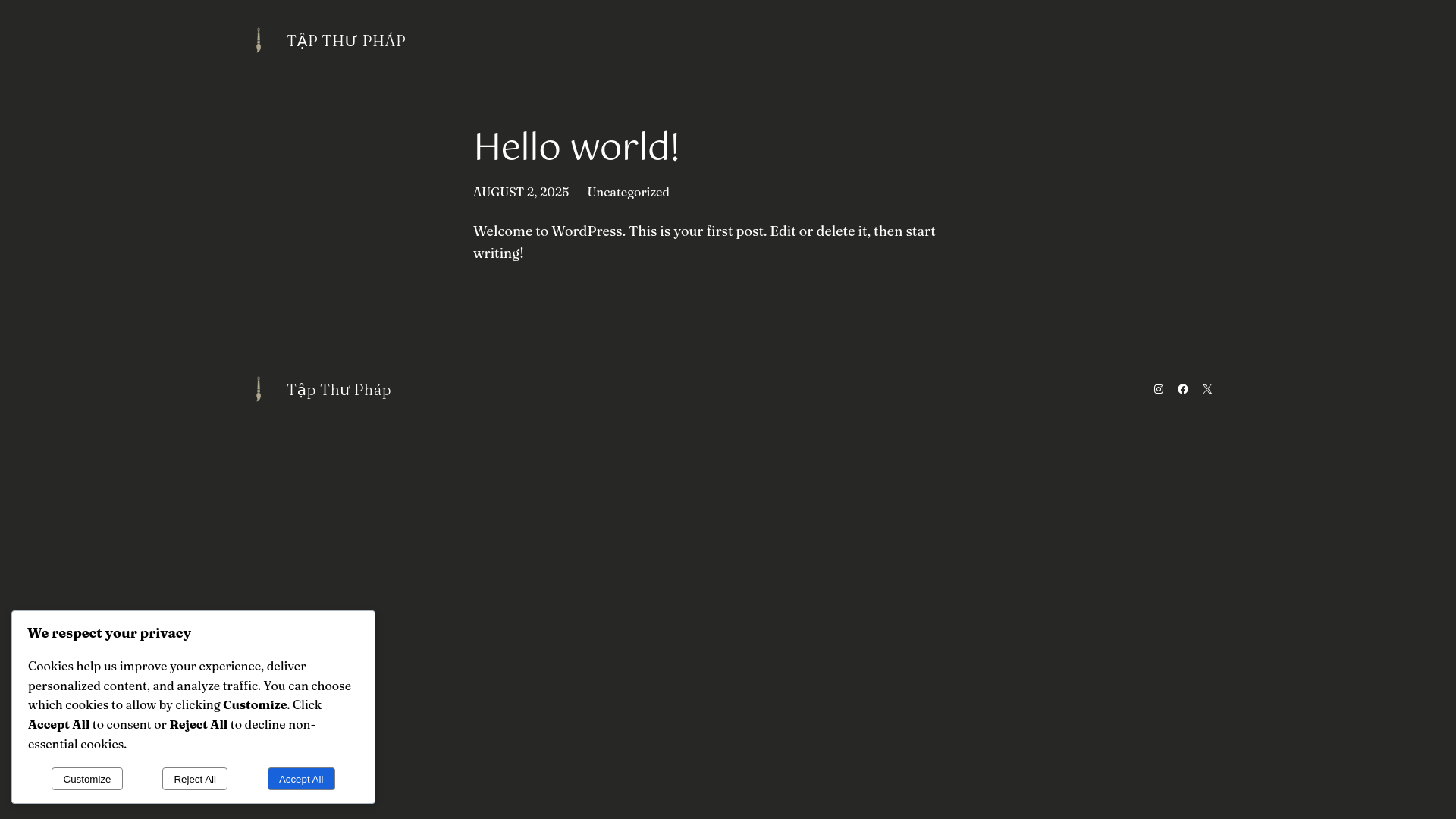 website screenshot of https://tapthuphap.com/