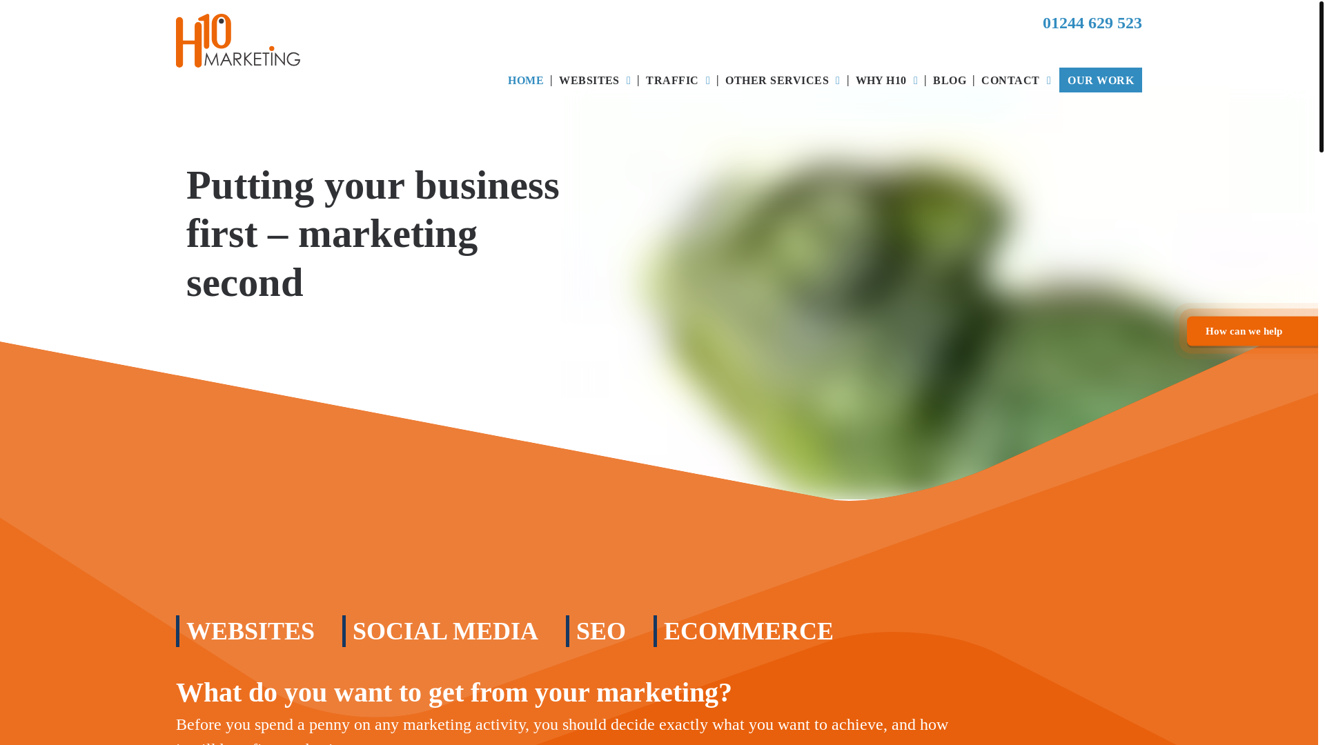 website screenshot of https://techh10marketing.com/