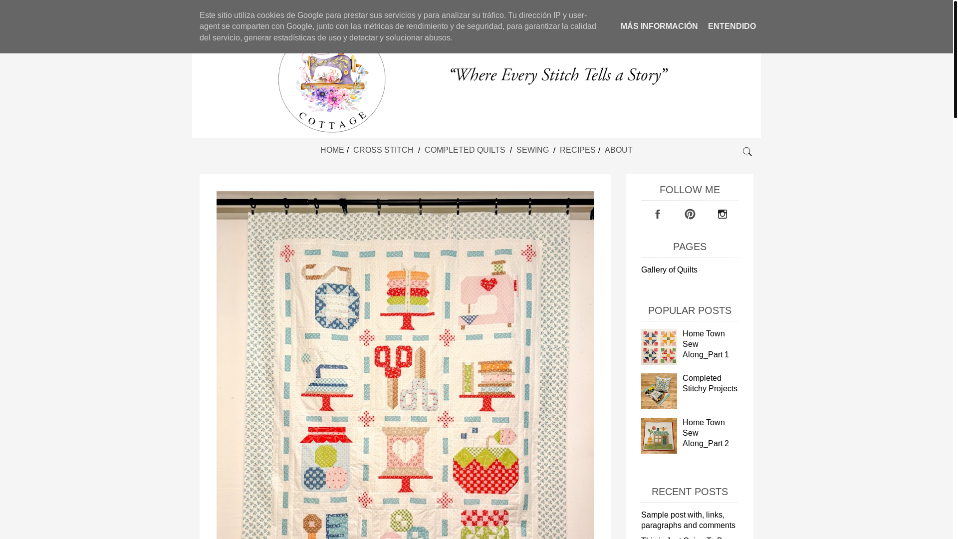 website screenshot of https://sewserenitycottage.com/