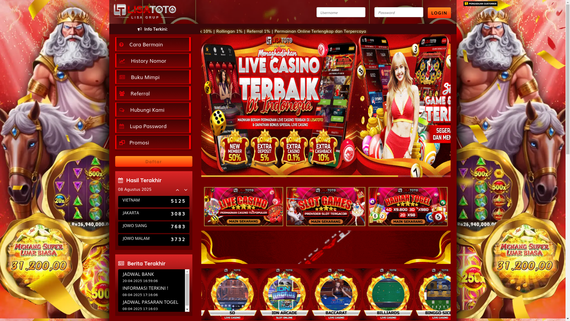website screenshot of https://lisasunda.com/
