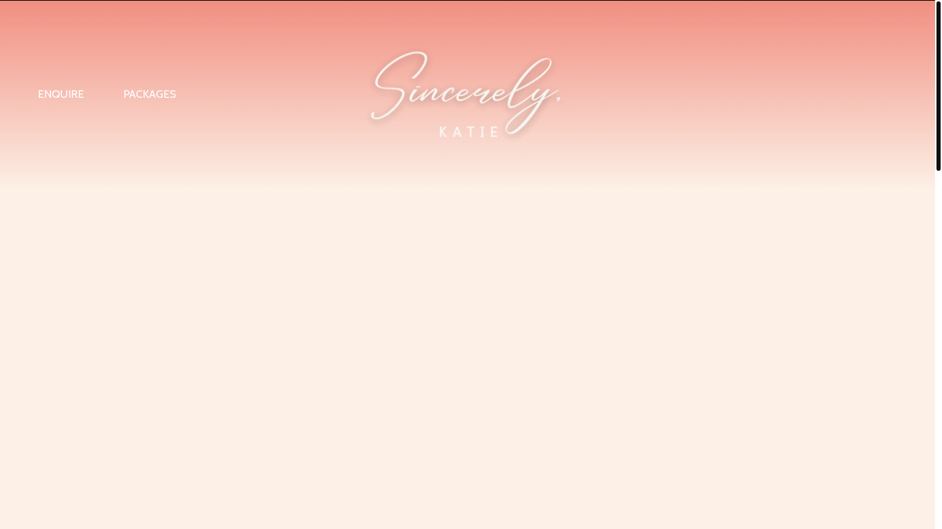 website screenshot of https://sincerelykatie.com.au/