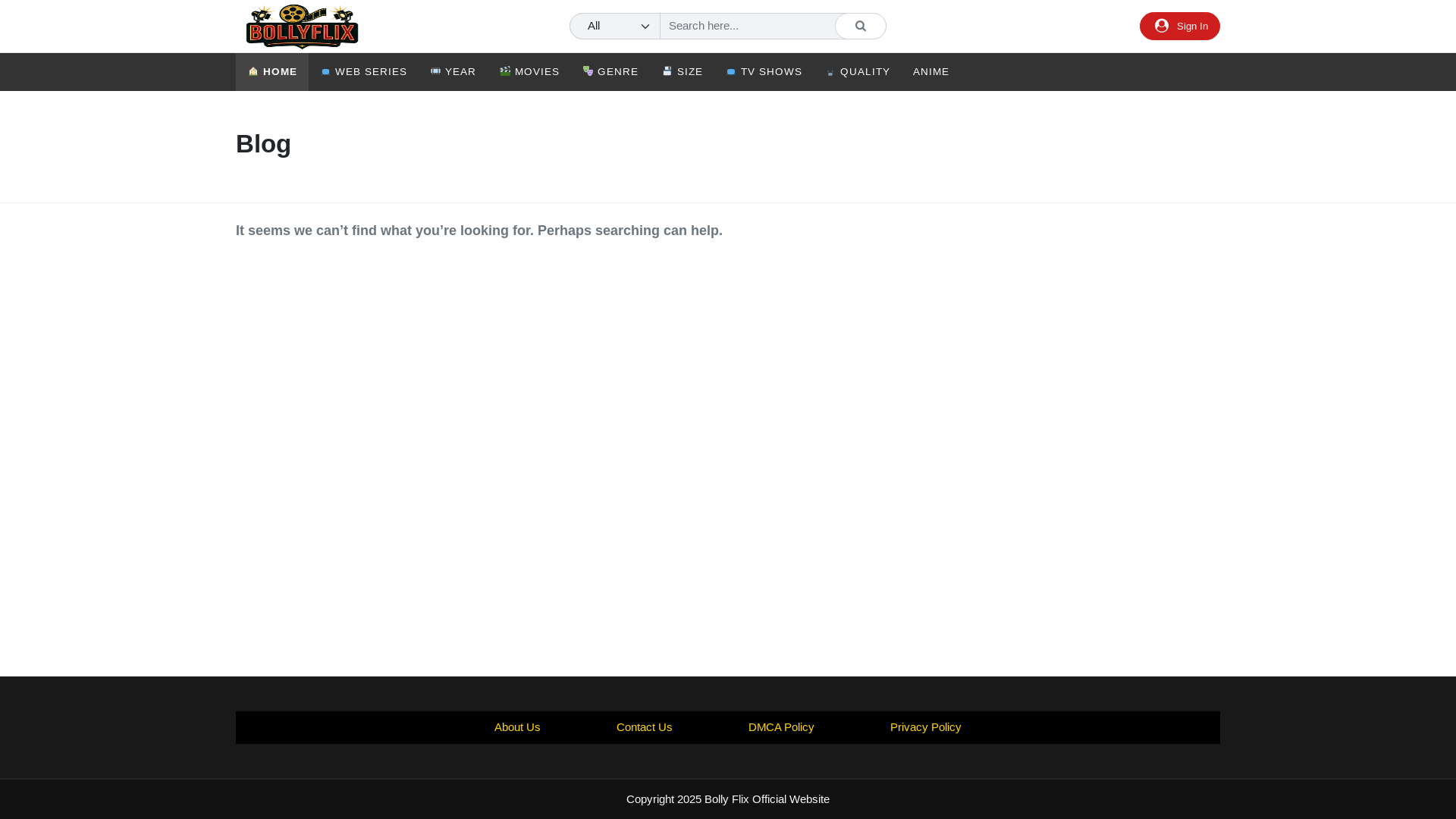 website screenshot of https://bollyflixmov.com/