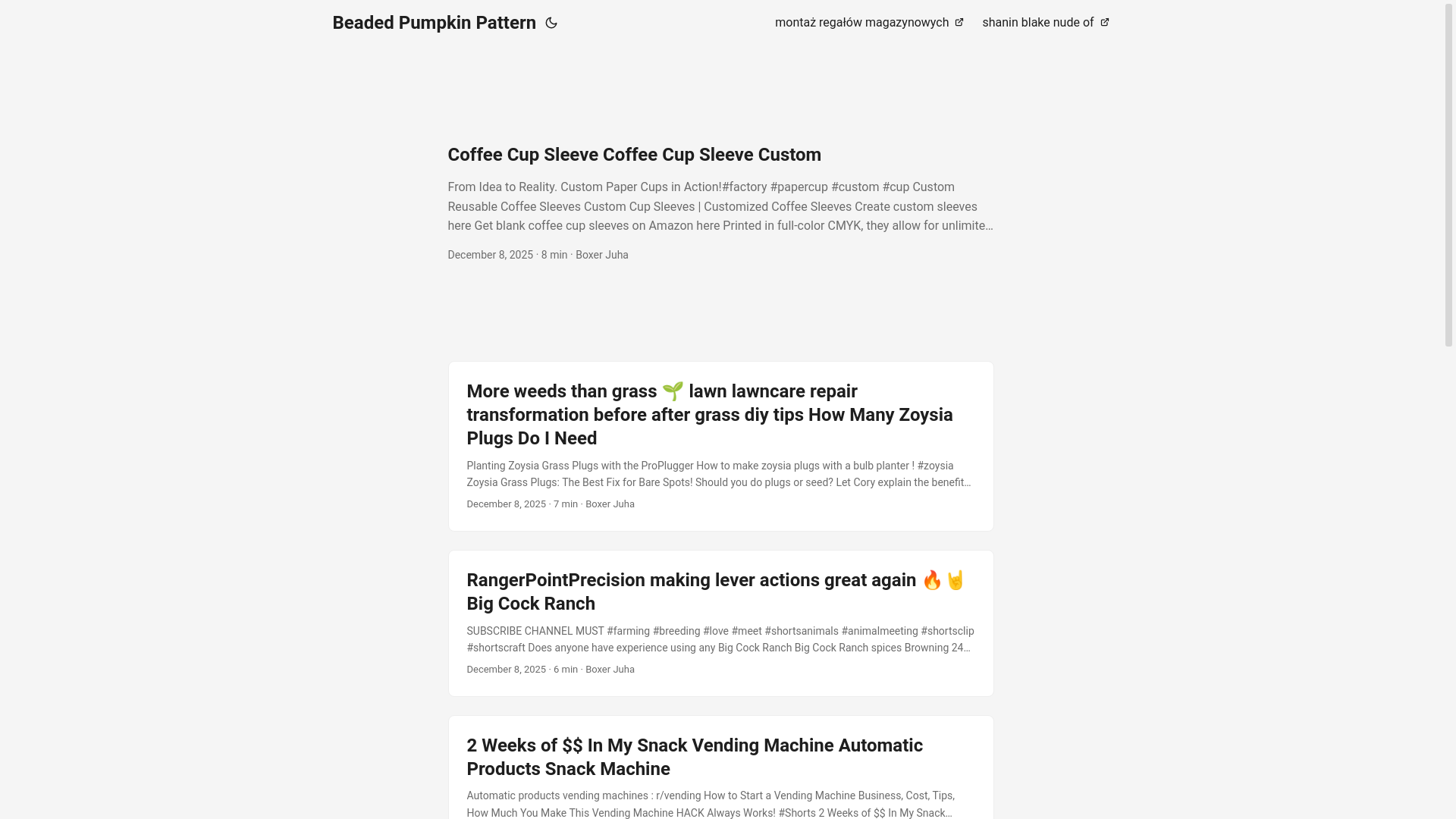 website screenshot of https://beadedpumpkinpattern.pages.dev/