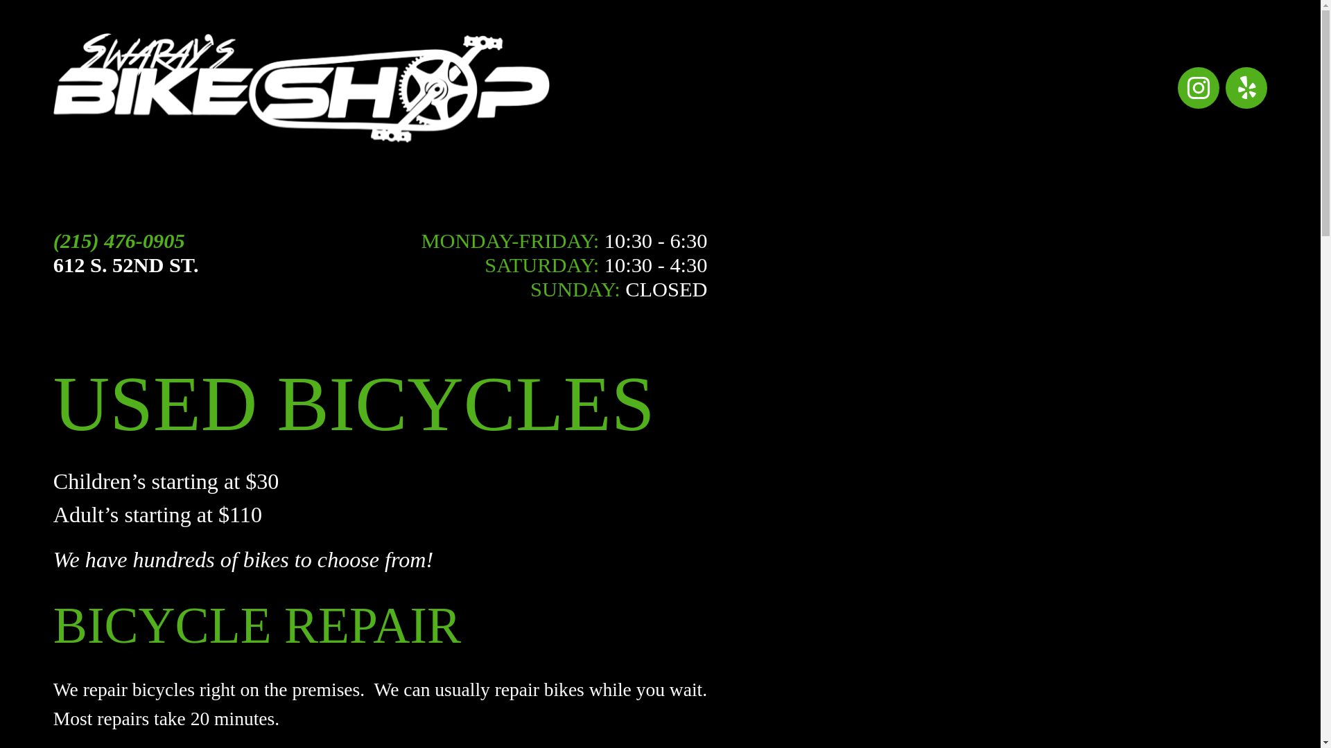 website screenshot of https://swaraysbikes.com/