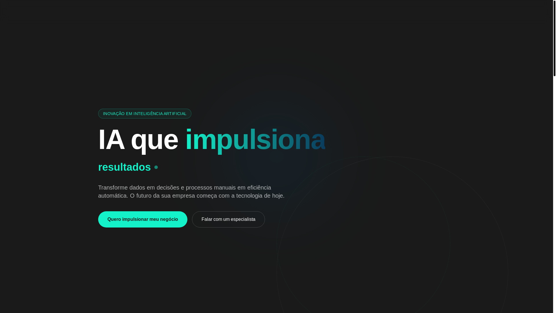 website screenshot of https://vektorai.com.br/