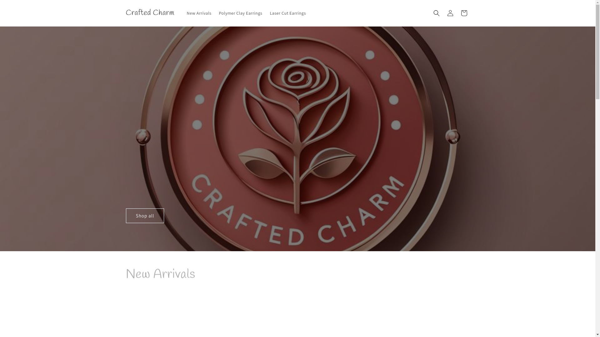 website screenshot of https://craftedcharmstore.com/