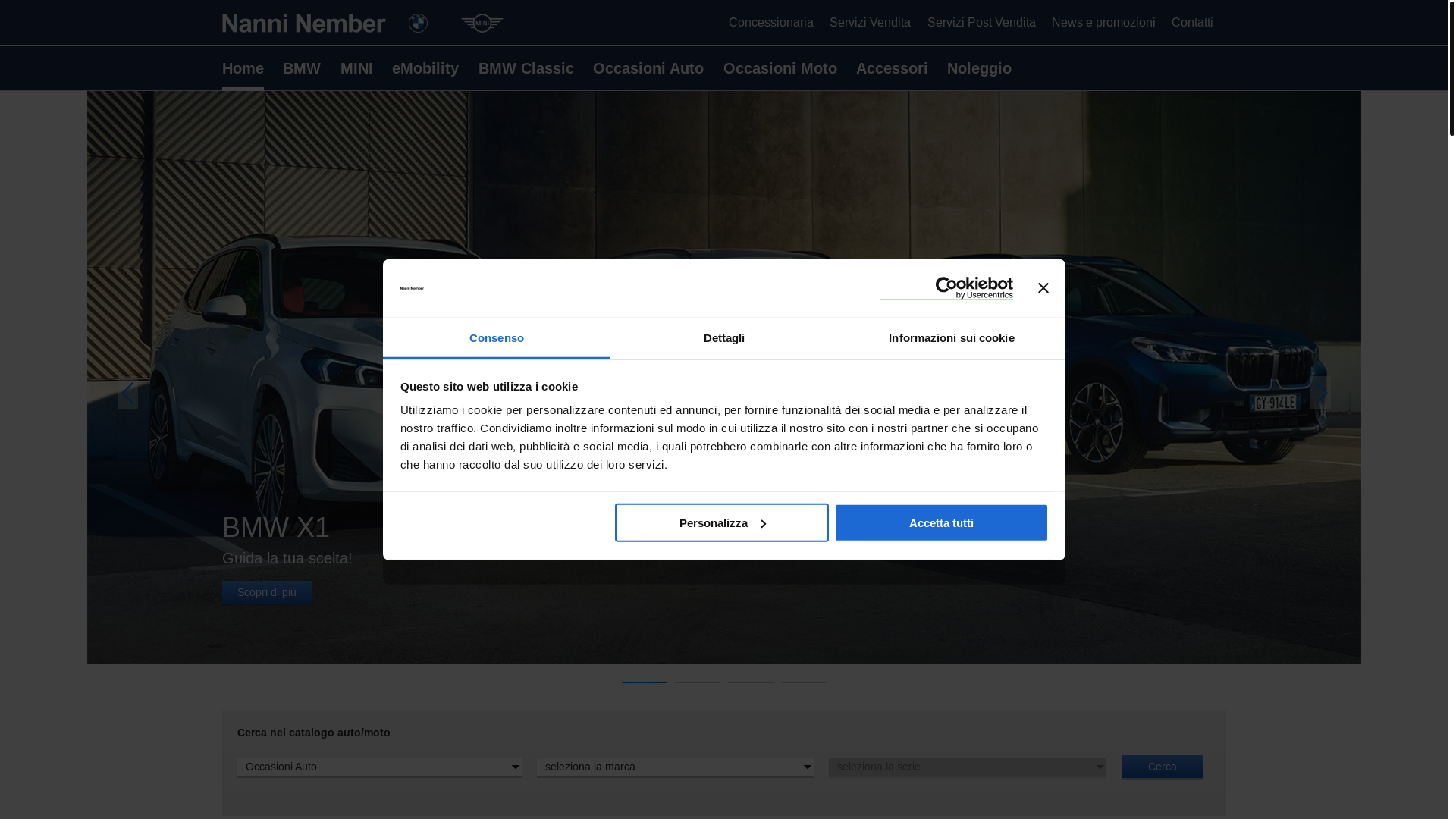 website screenshot of https://www.nanninember.it/