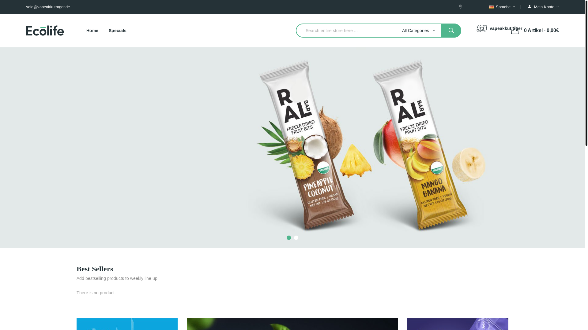 website screenshot of https://vapeakkutrager.de/