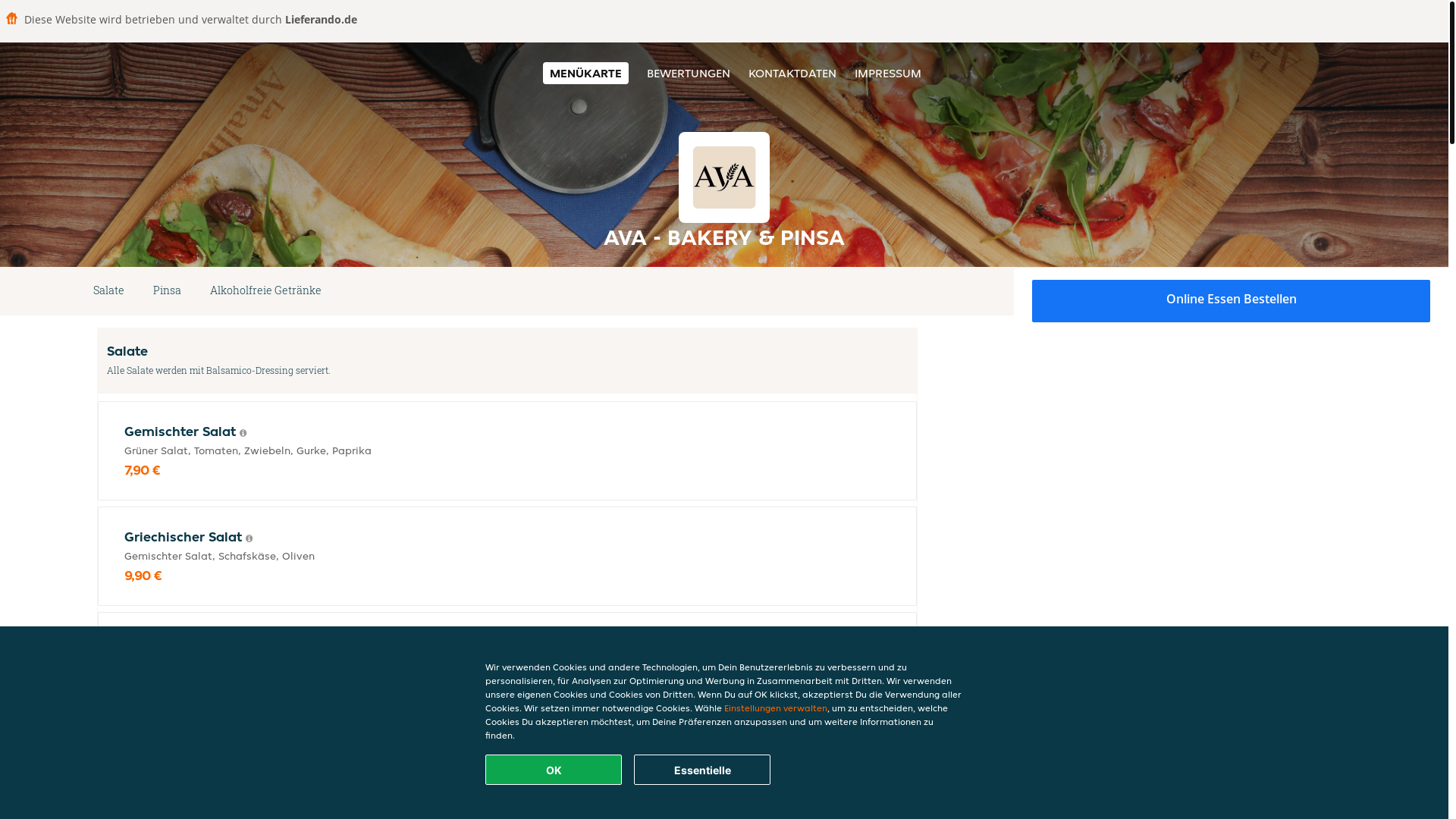 website screenshot of https://ava-bakerypinsa-munchen.de/