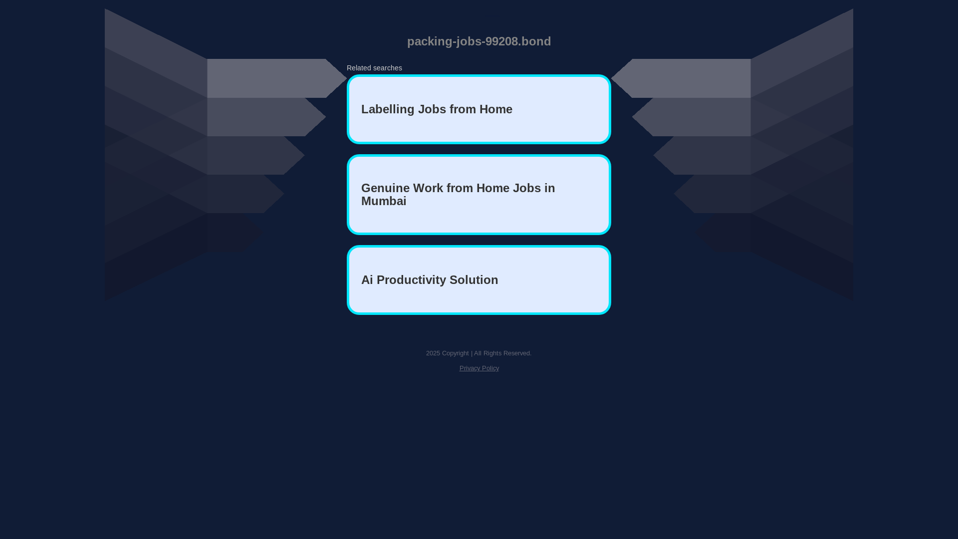 website screenshot of https://packing-jobs-99208.bond/