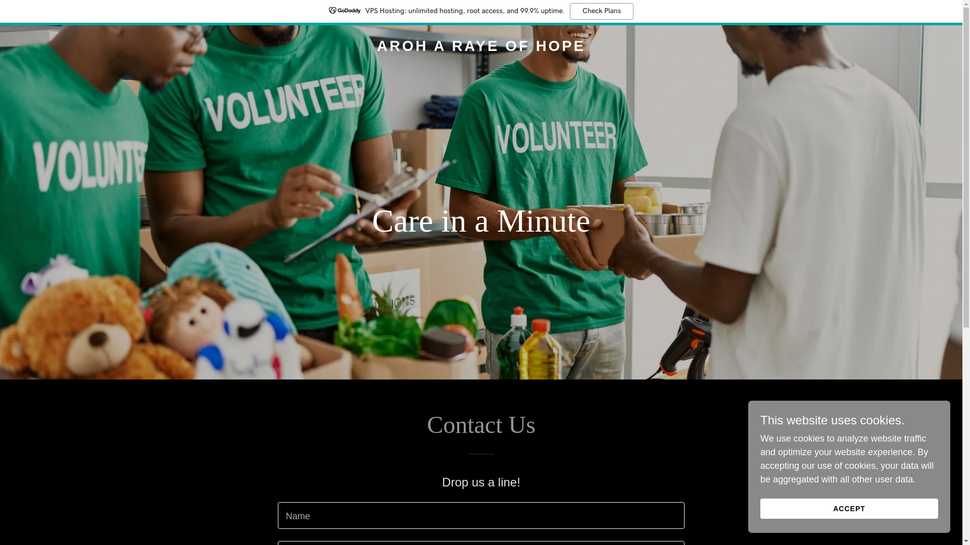 website screenshot of https://itonlytakesaminutetocare.org/