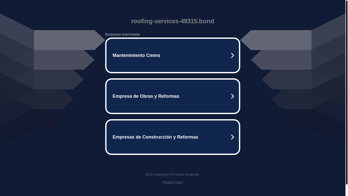 website screenshot of https://roofing-services-49315.bond/