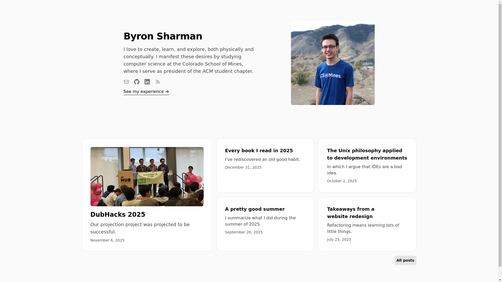 website screenshot of https://byronsharman-com.pages.dev/