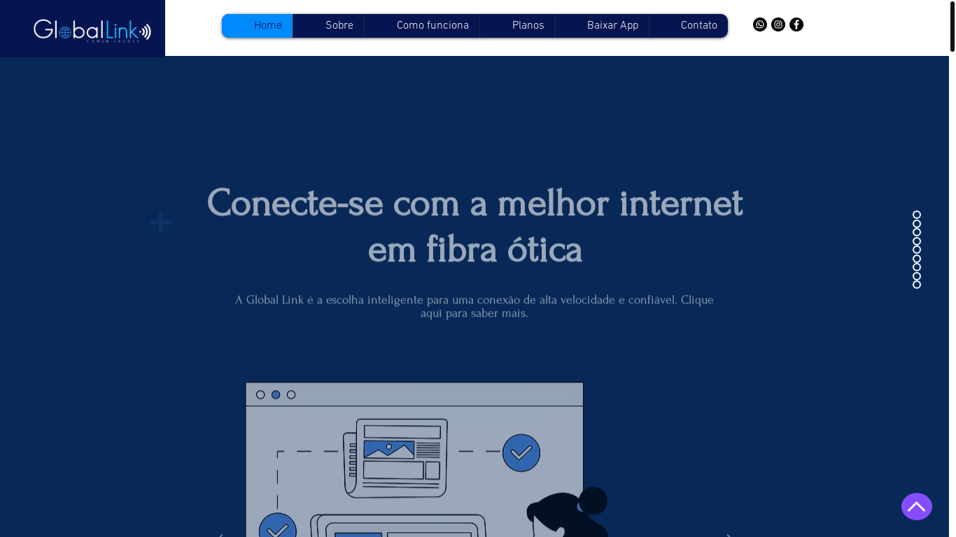 website screenshot of https://globallinkcomunicacao.com.br/