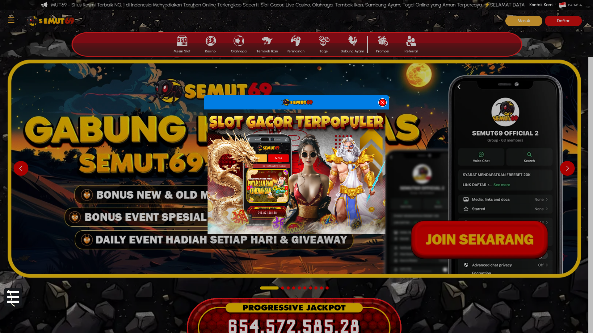 website screenshot of https://semut69-terpercaya.beauty/