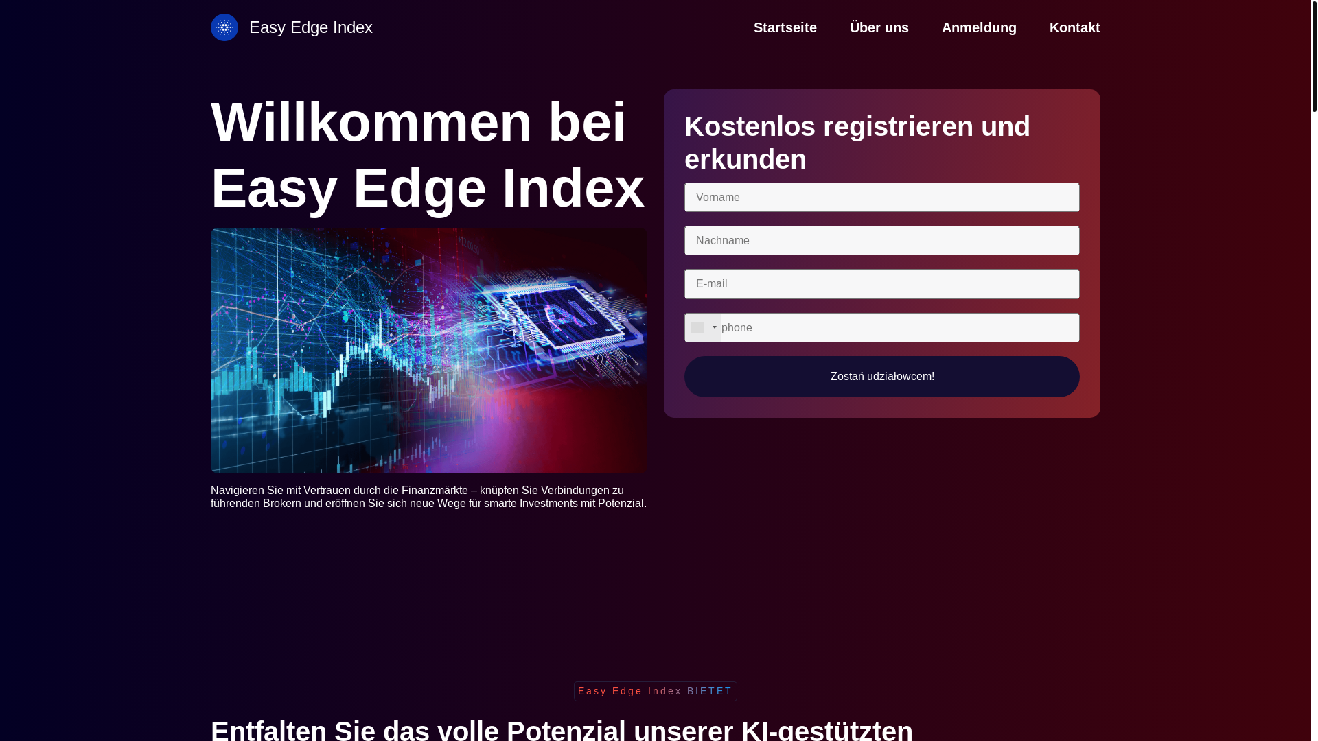 website screenshot of https://easyedgeindexneo.de/