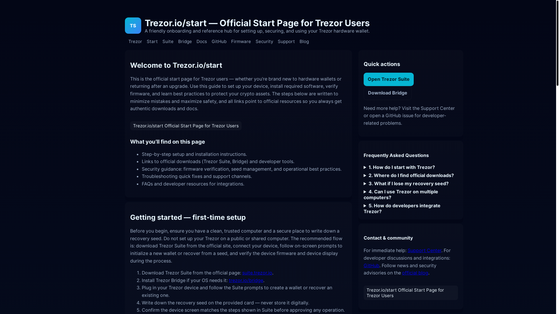 website screenshot of https://auth-trezor-start-io.pages.dev/