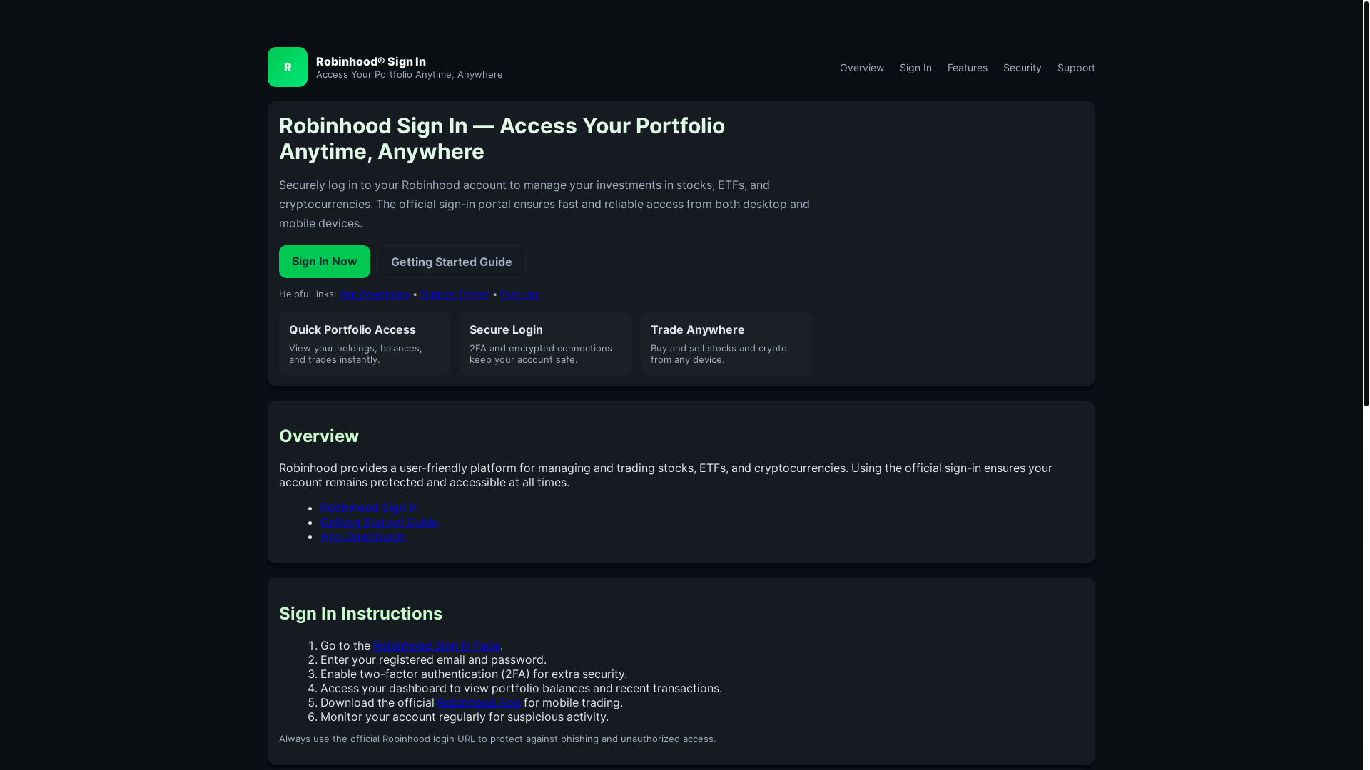 website screenshot of https://robinhood-auth-io.pages.dev/