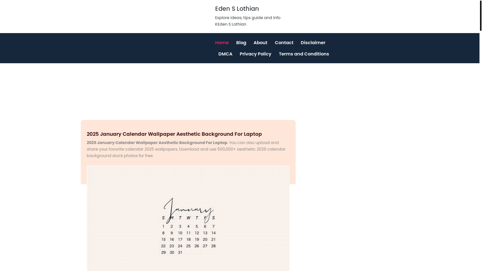website screenshot of https://edenslothian.pages.dev/
