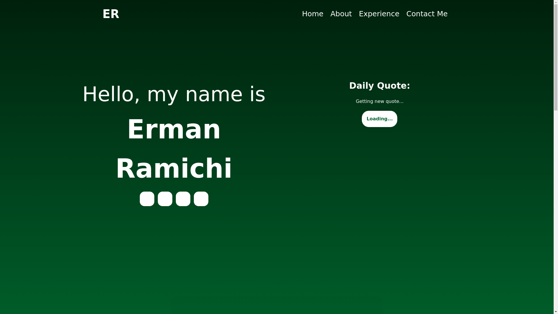 website screenshot of https://ermanramichi.com/