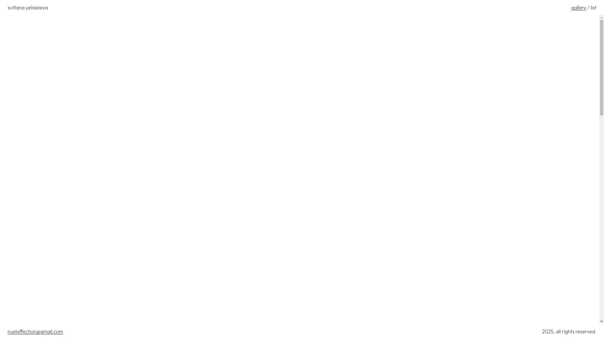 website screenshot of https://yelisieieva.com/