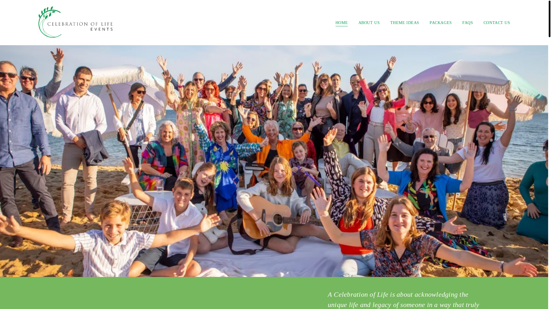 website screenshot of https://celebrationoflifememorial.com.au/