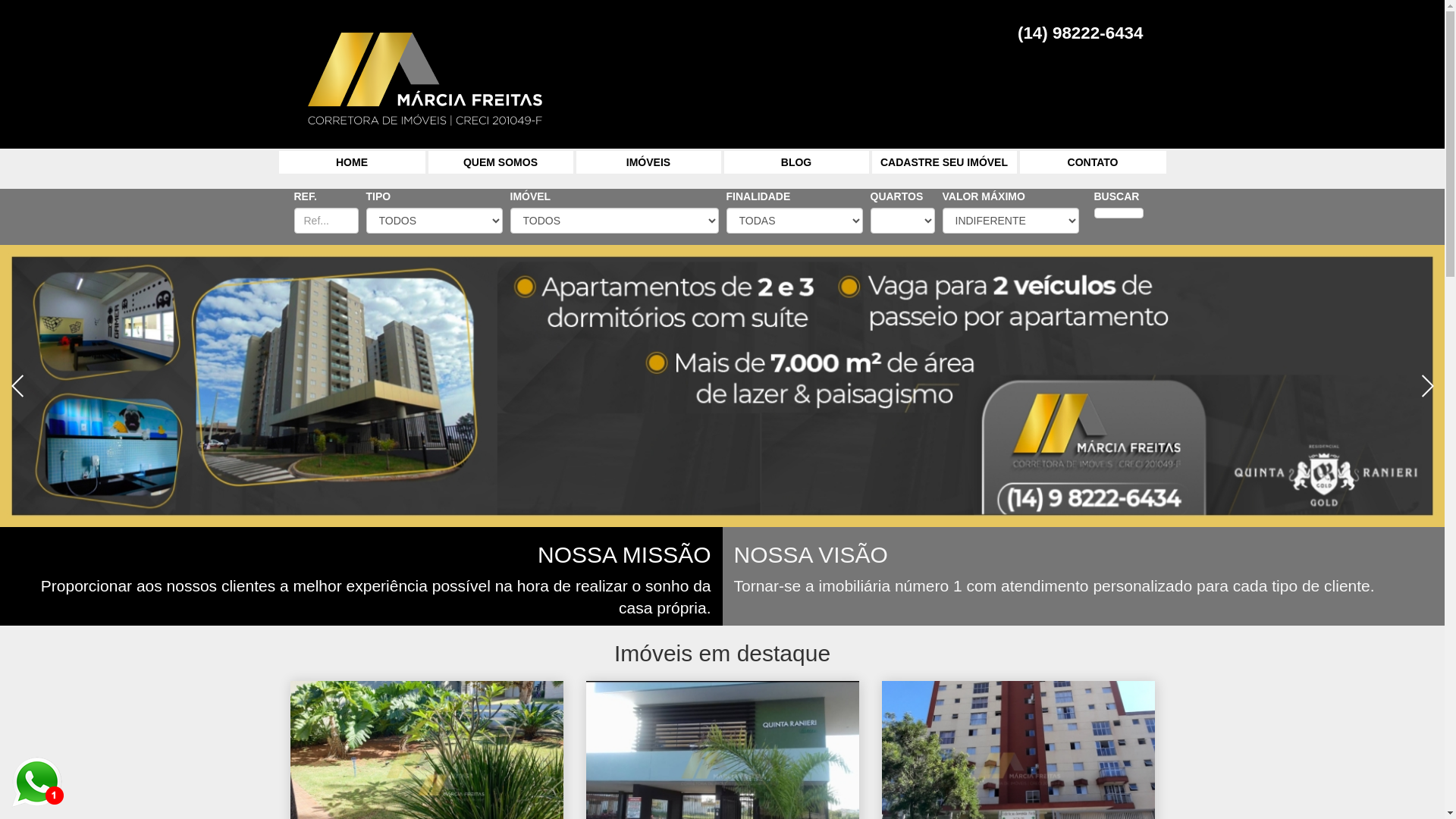 website screenshot of https://marciaoliveiraimoveis.com.br/