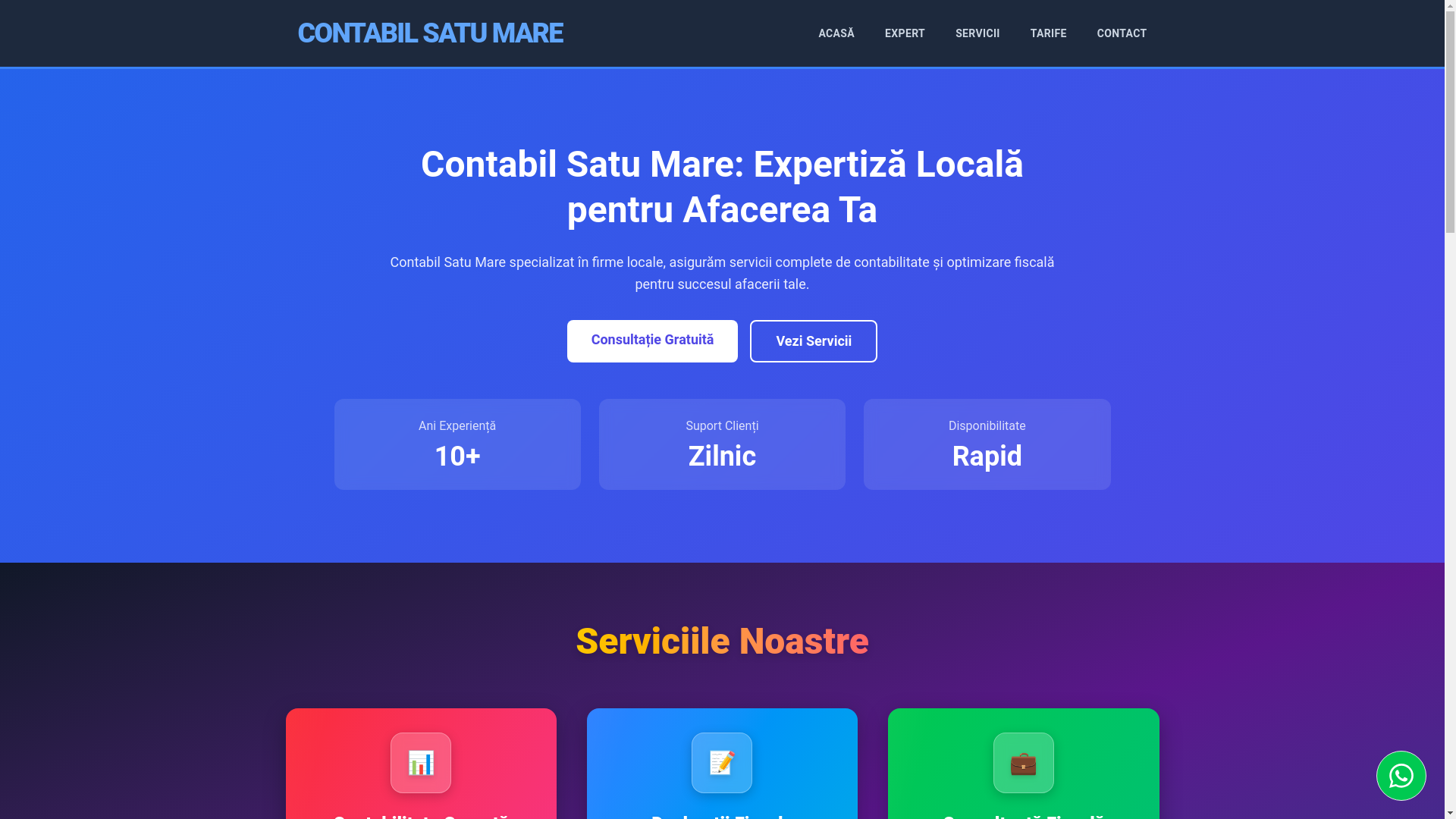website screenshot of https://contabilul-tau-satu-mare.ro/
