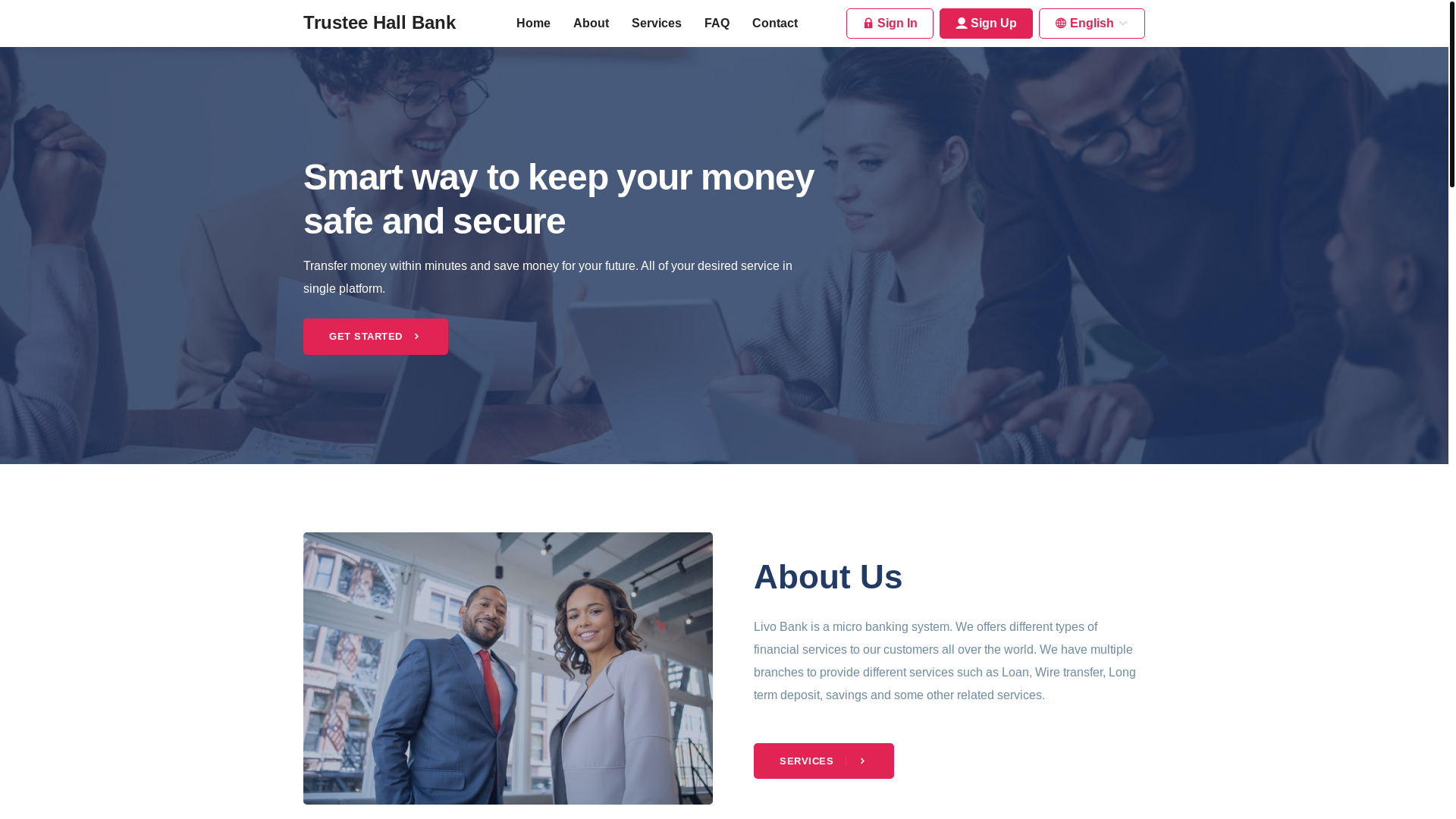 website screenshot of https://trustieehall.site/
