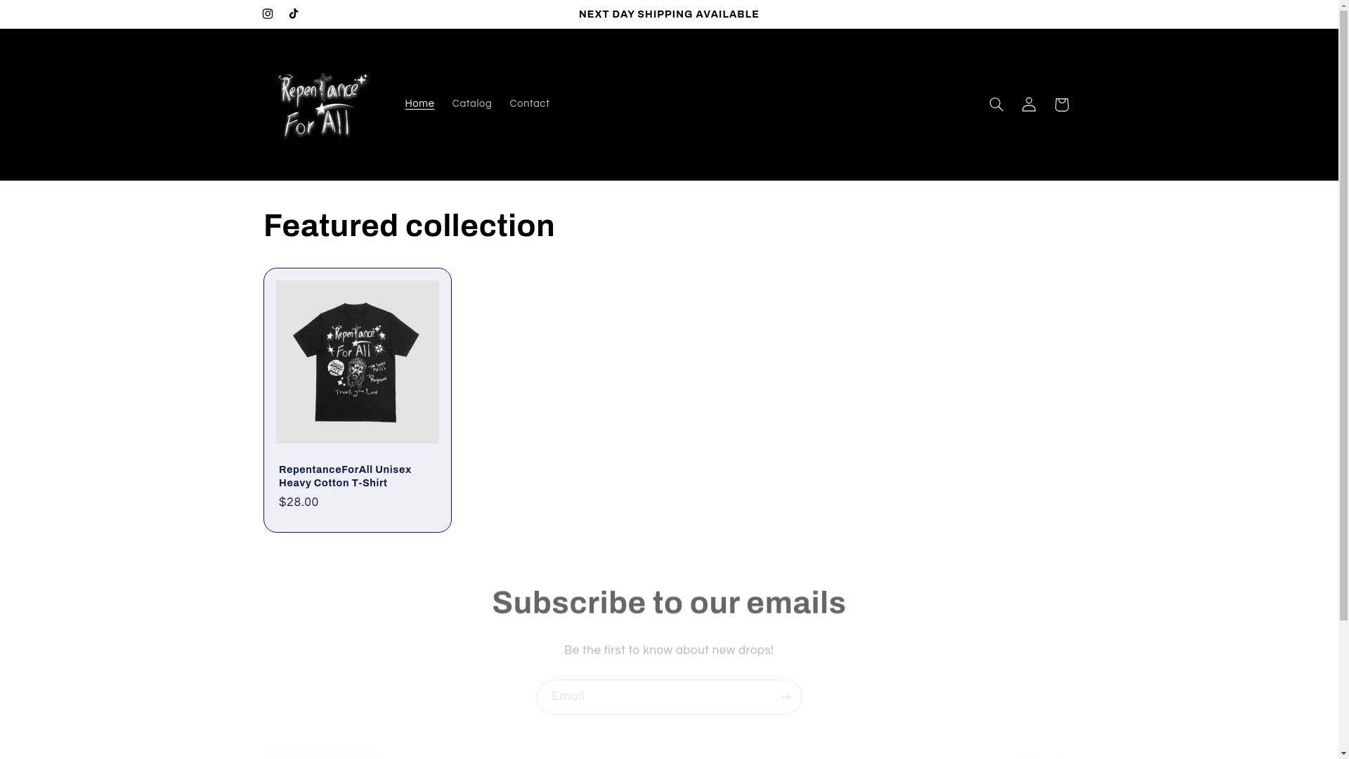 website screenshot of https://repentanceforall.com/