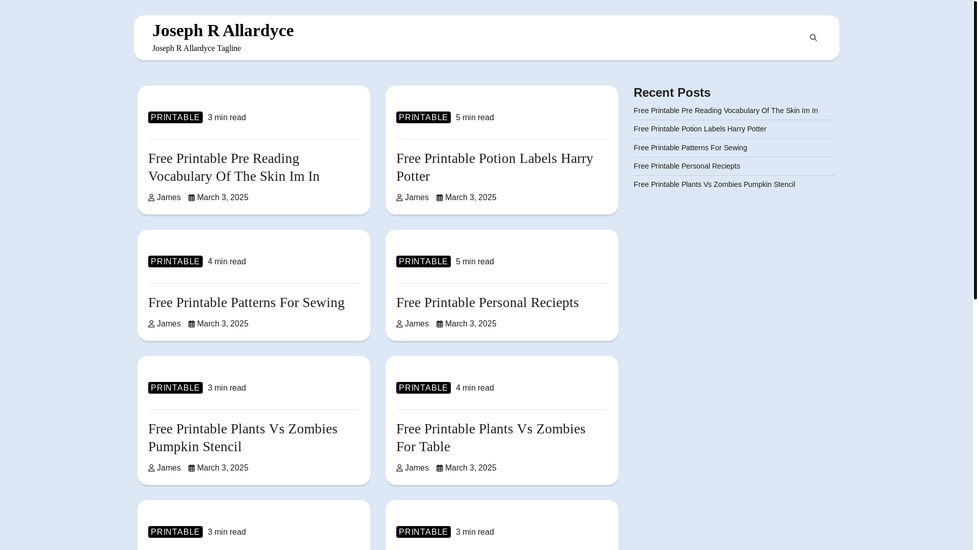 website screenshot of https://josephrallardyce.pages.dev/